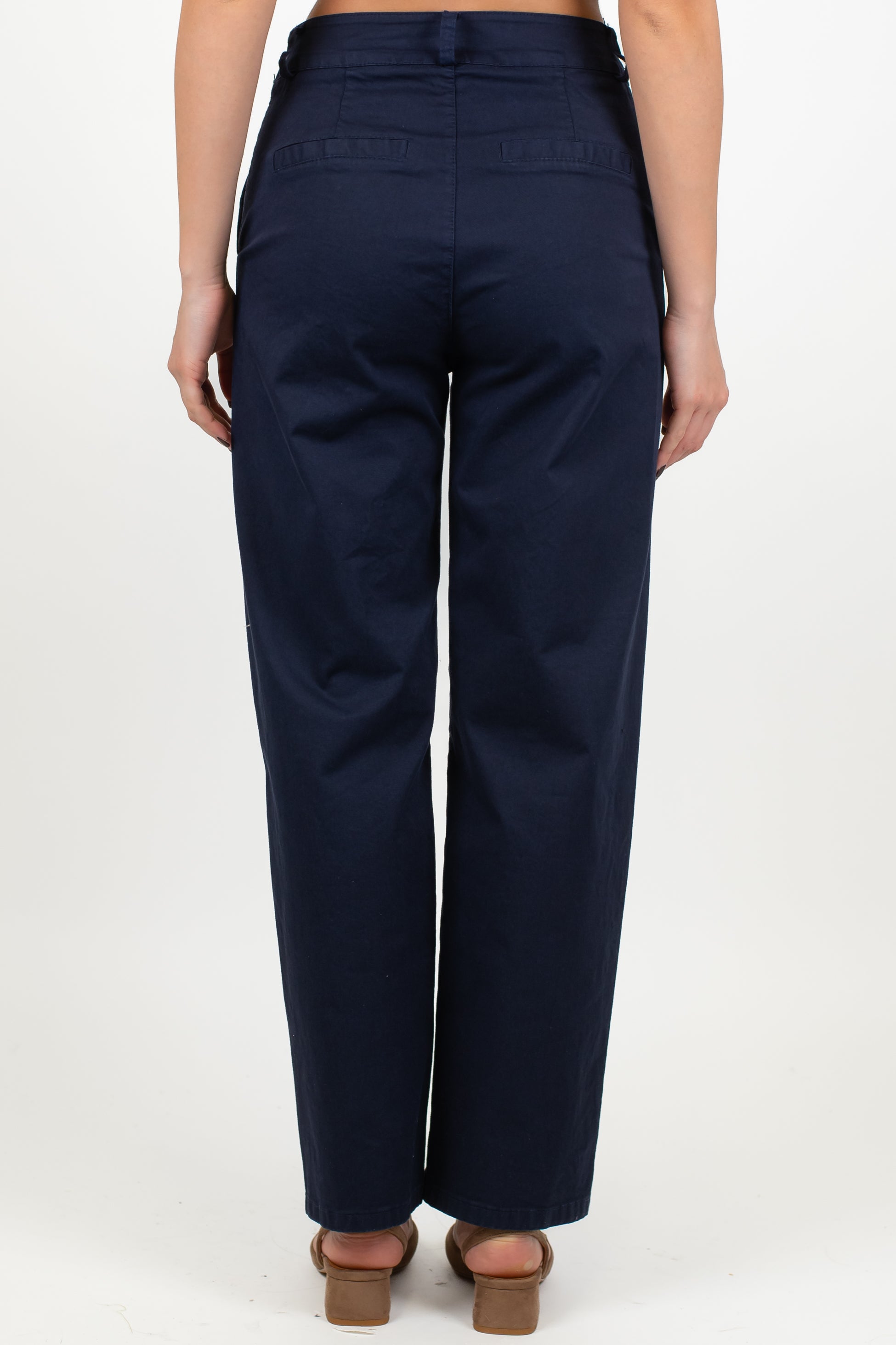 Tensione in - Pantalone balloon in cotone tinta unita