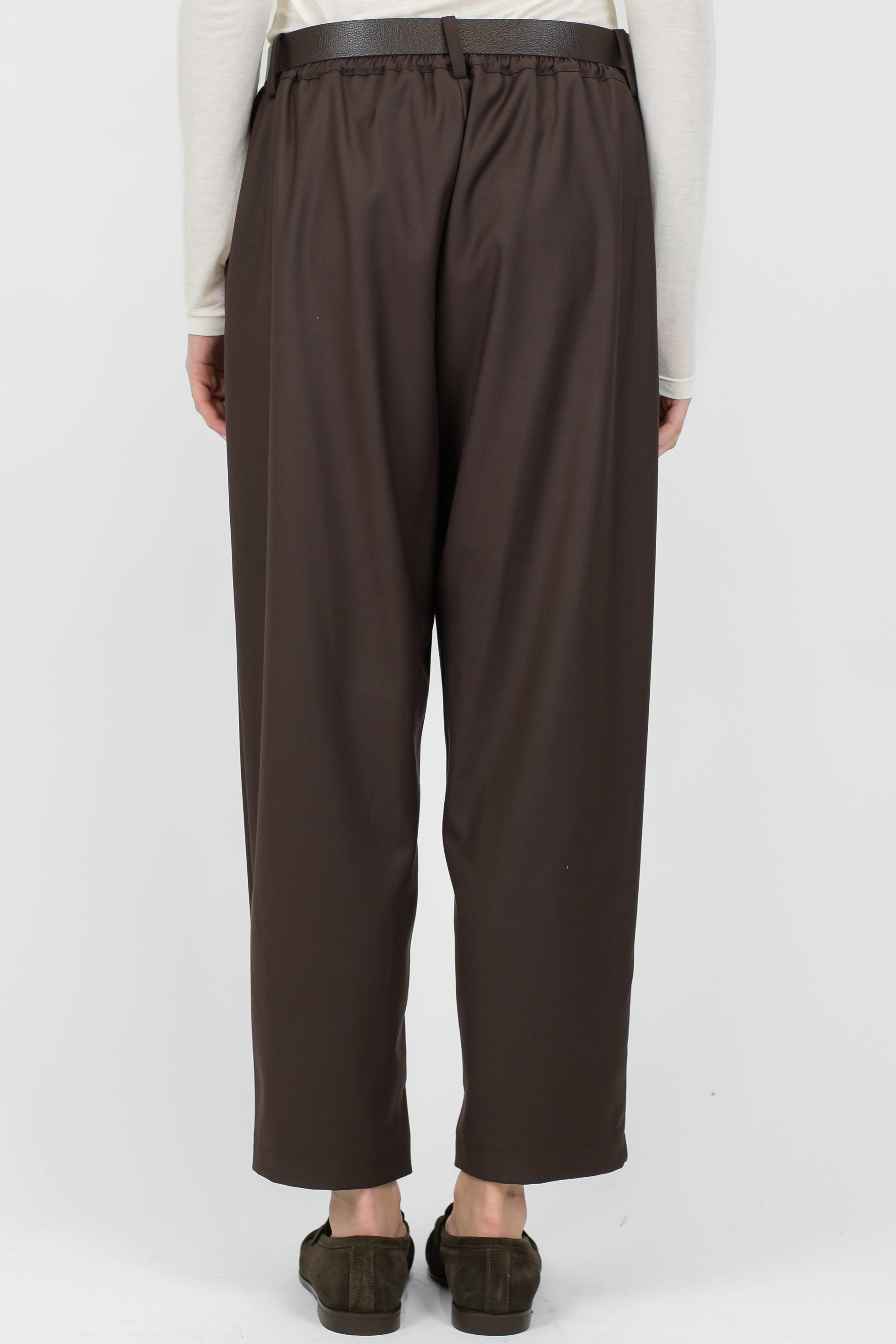 Haveone - Pantalone tinta unita con elastico sul retro