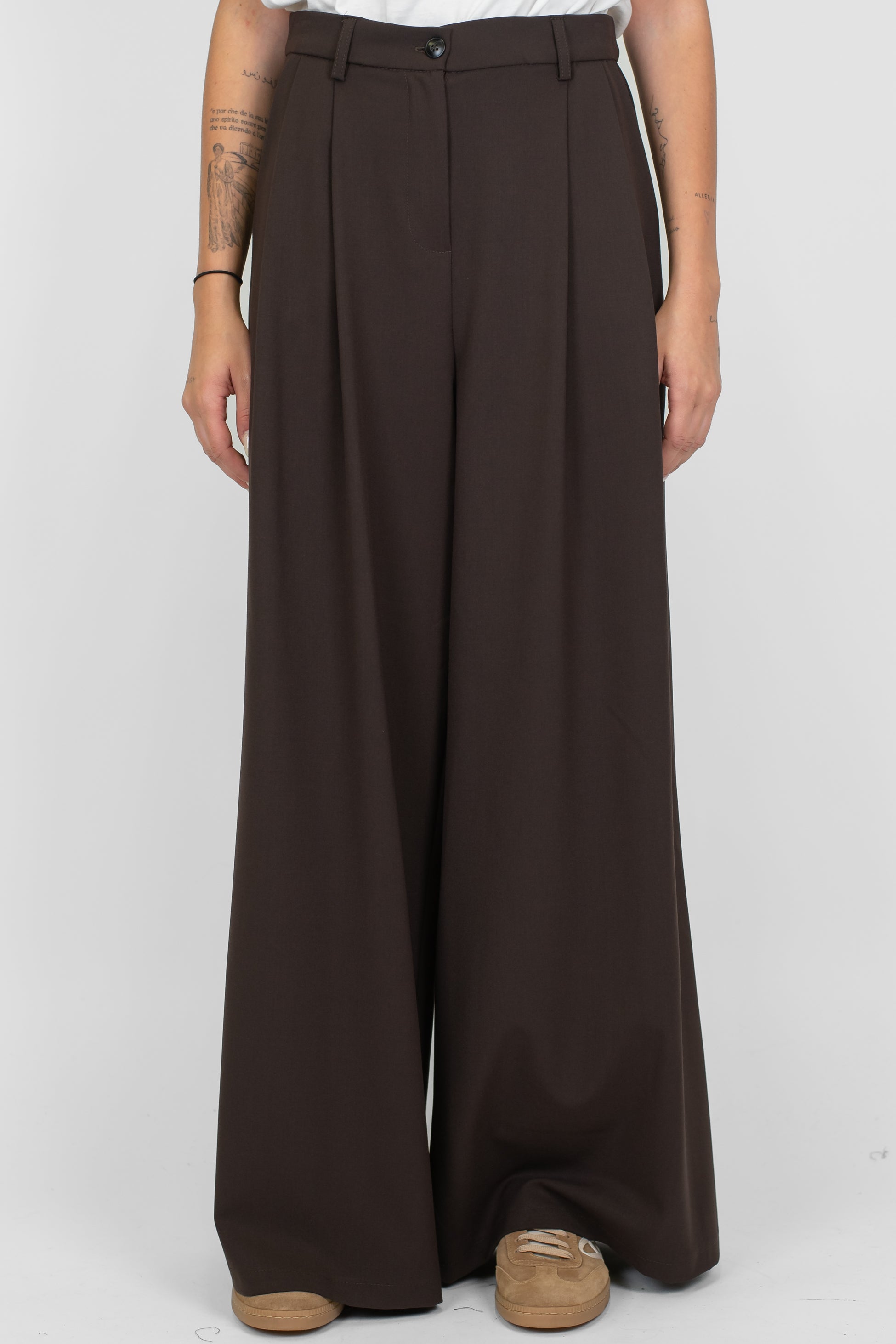 Tensione in - Pantalone palazzo con pinces