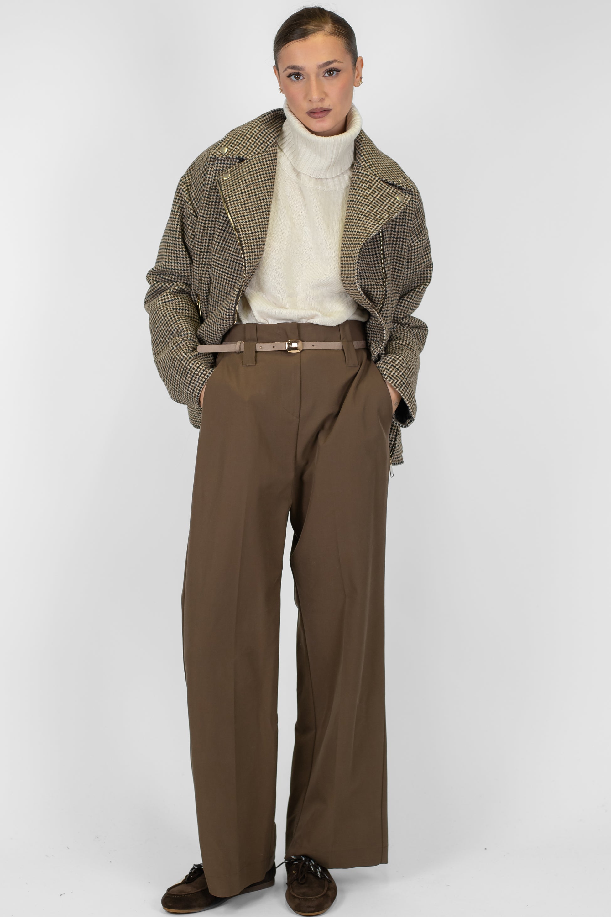 Maryley - Pantalone palazzo a vita alta