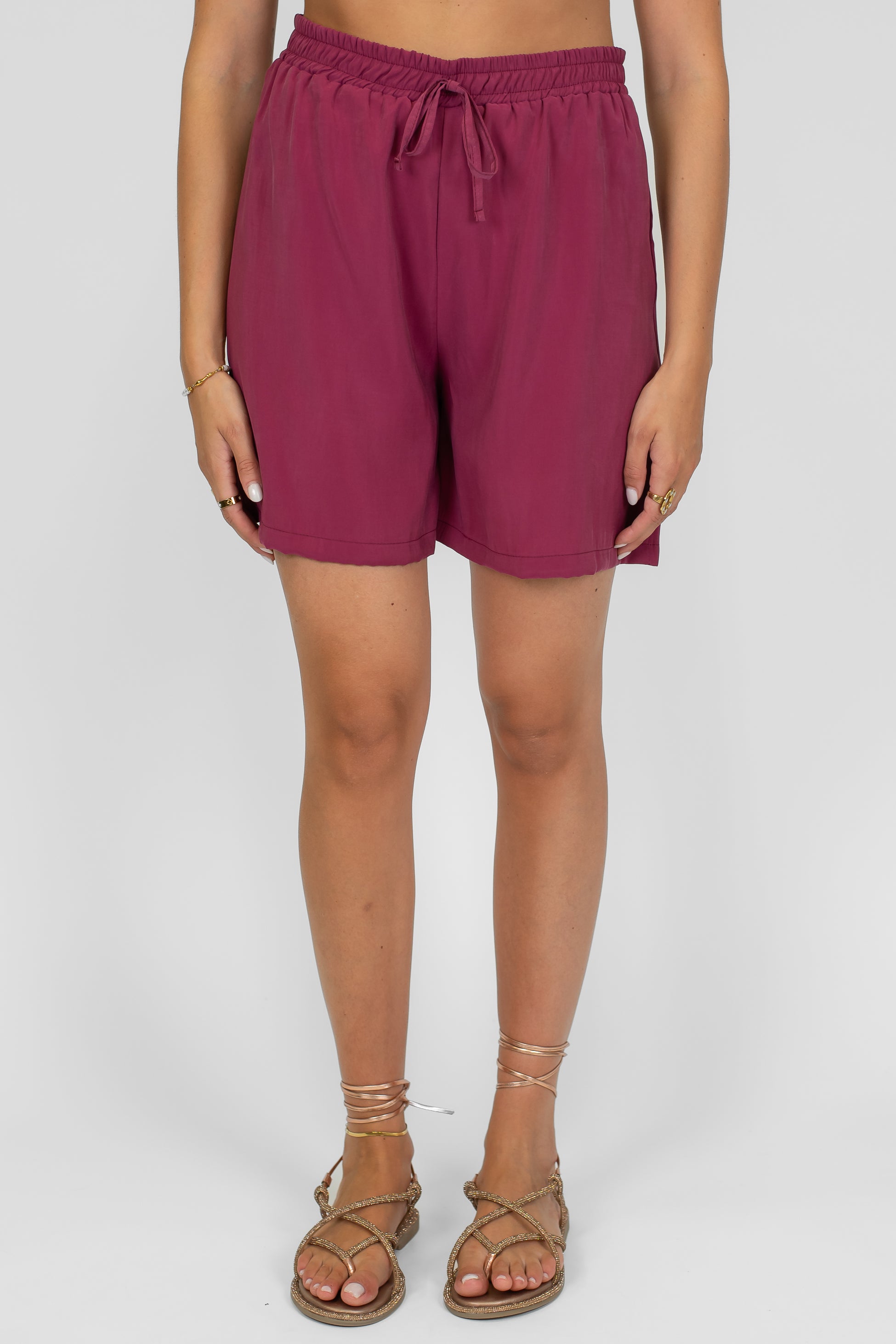 Haveone - Coordinato top scollo v e short con coulisse in vita