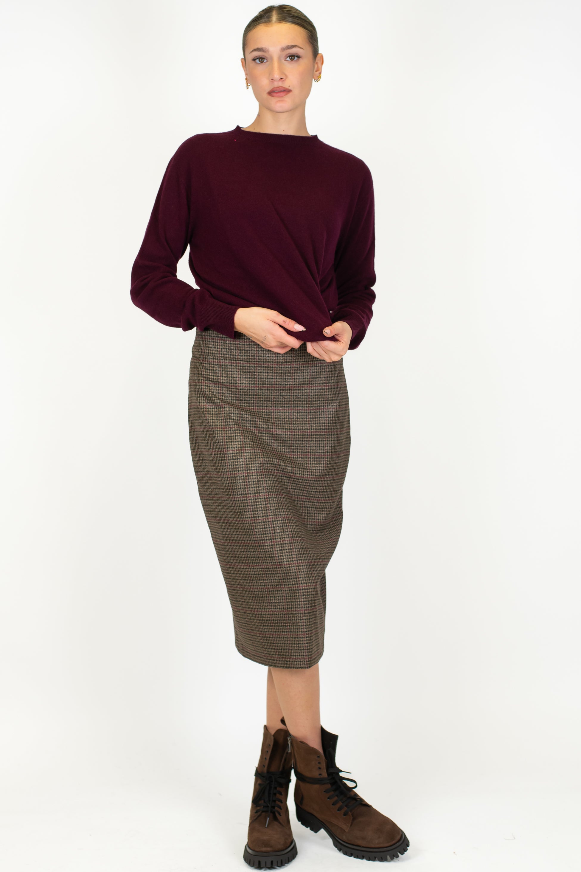 Tensione in - Maglia slim in pura lana