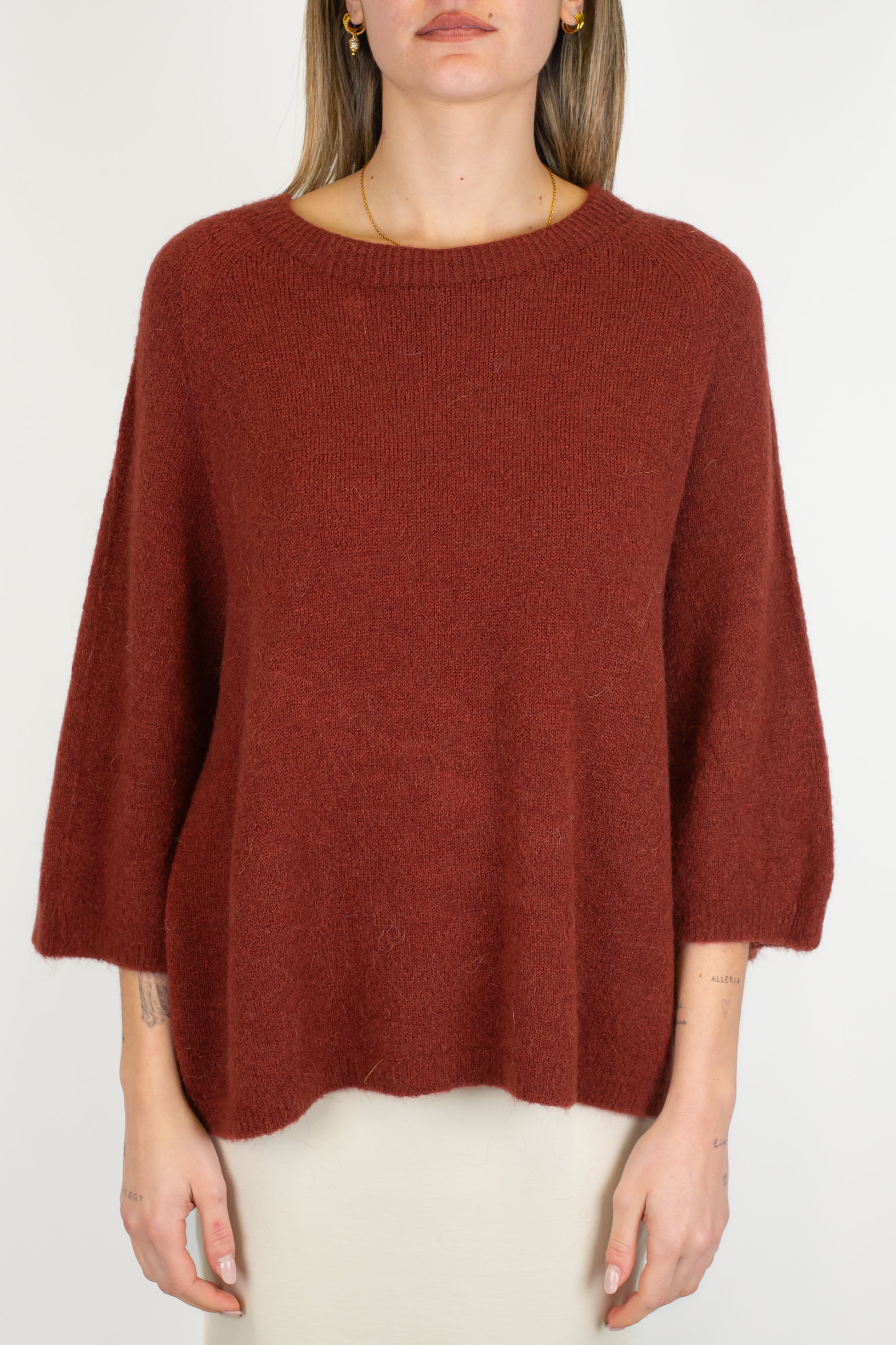 Imperial - Maglia manica tre quarti in misto alpaca