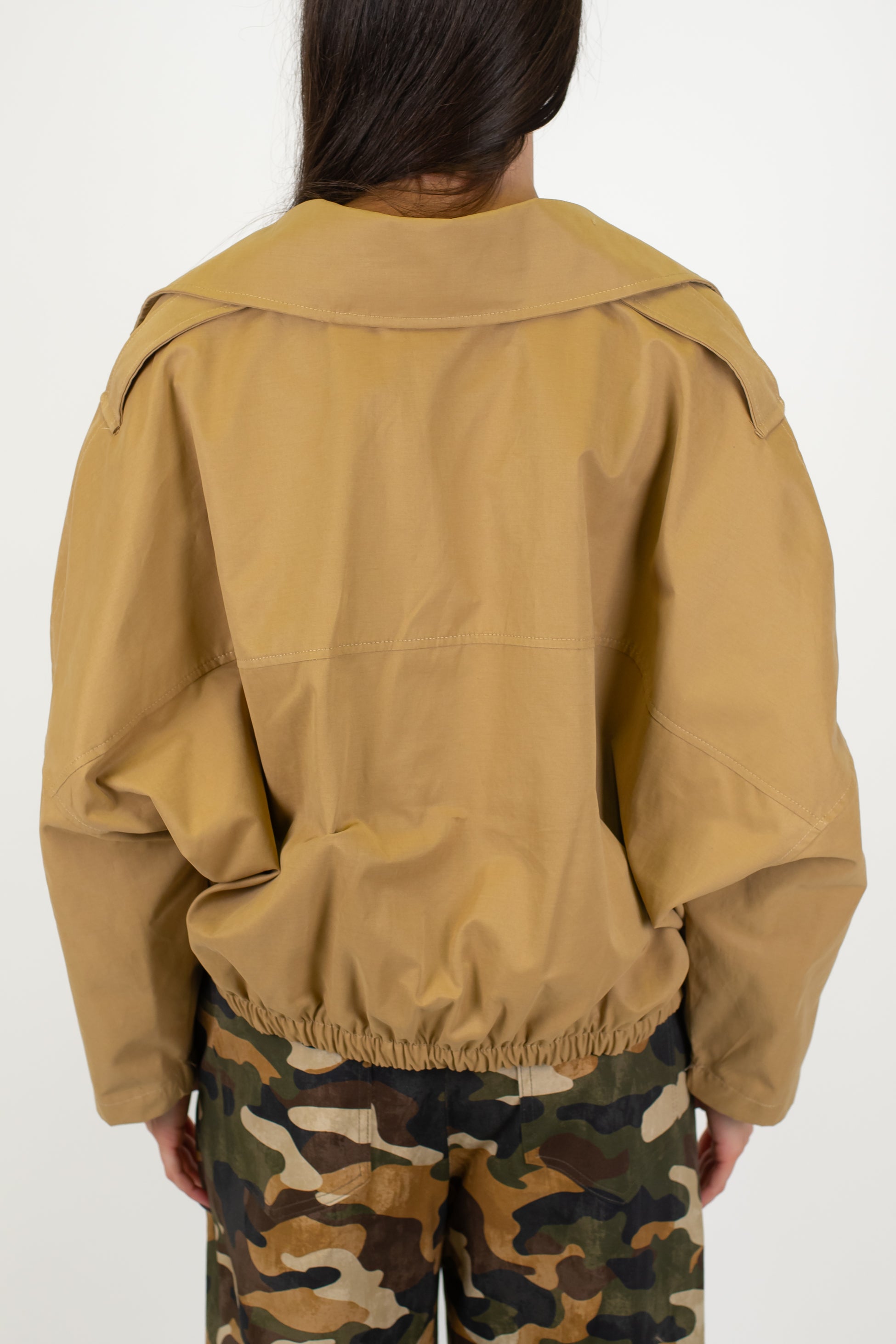 Haveone - Trench corto doppiopetto con rever ampio