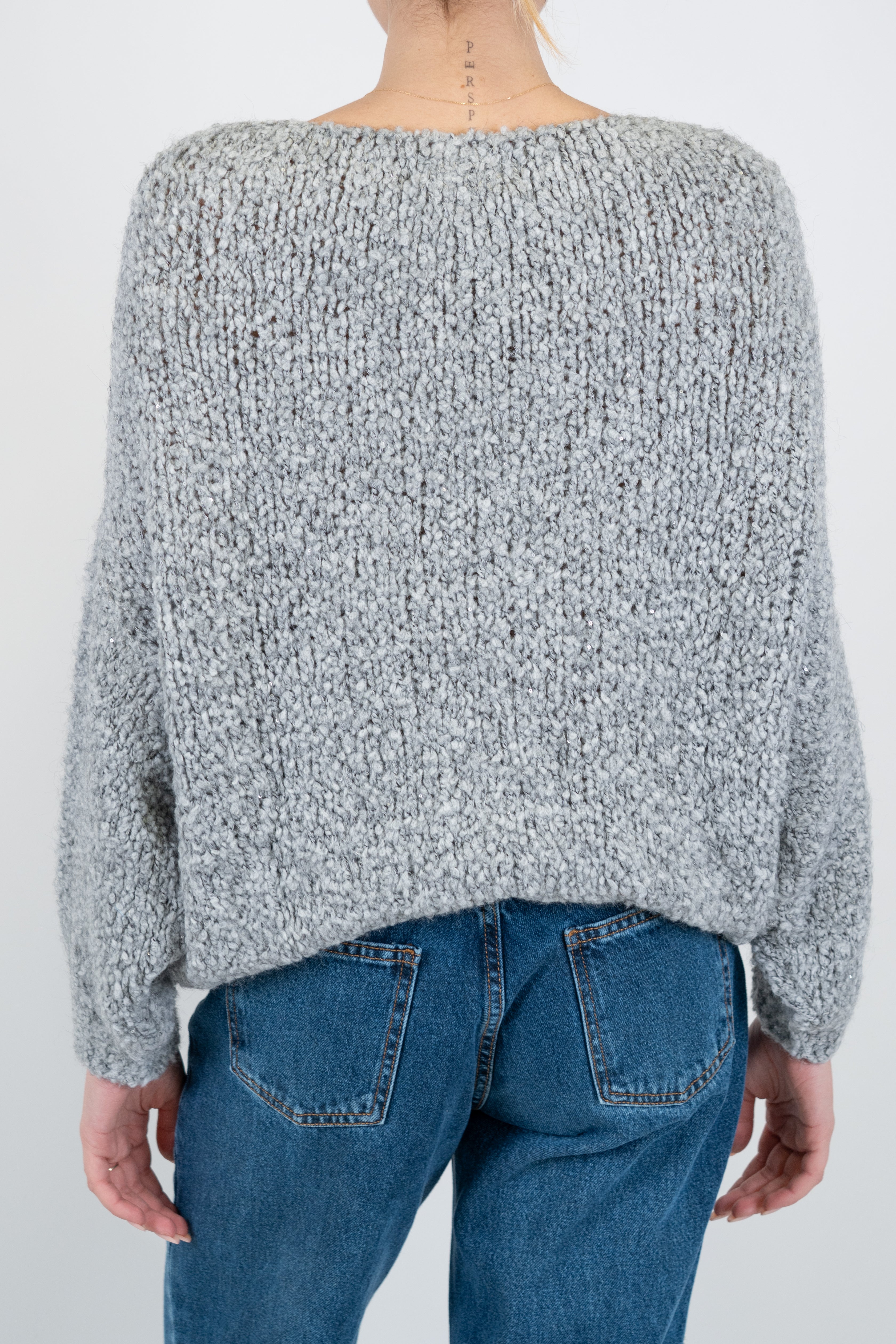 Haveone - Maglia over in misto lana con scollo a barca