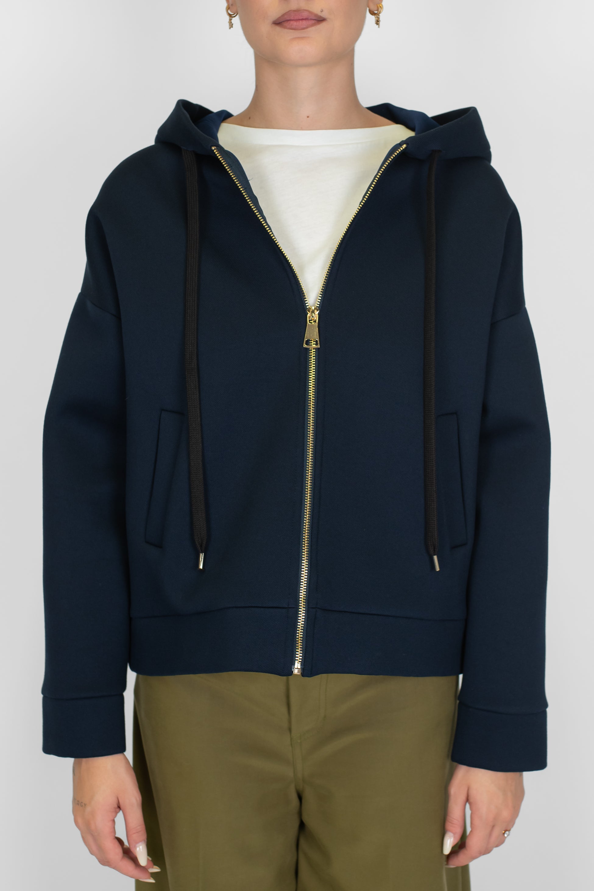 Tensione in - Felpa in neoprene con cappuccio e chiusura con zip