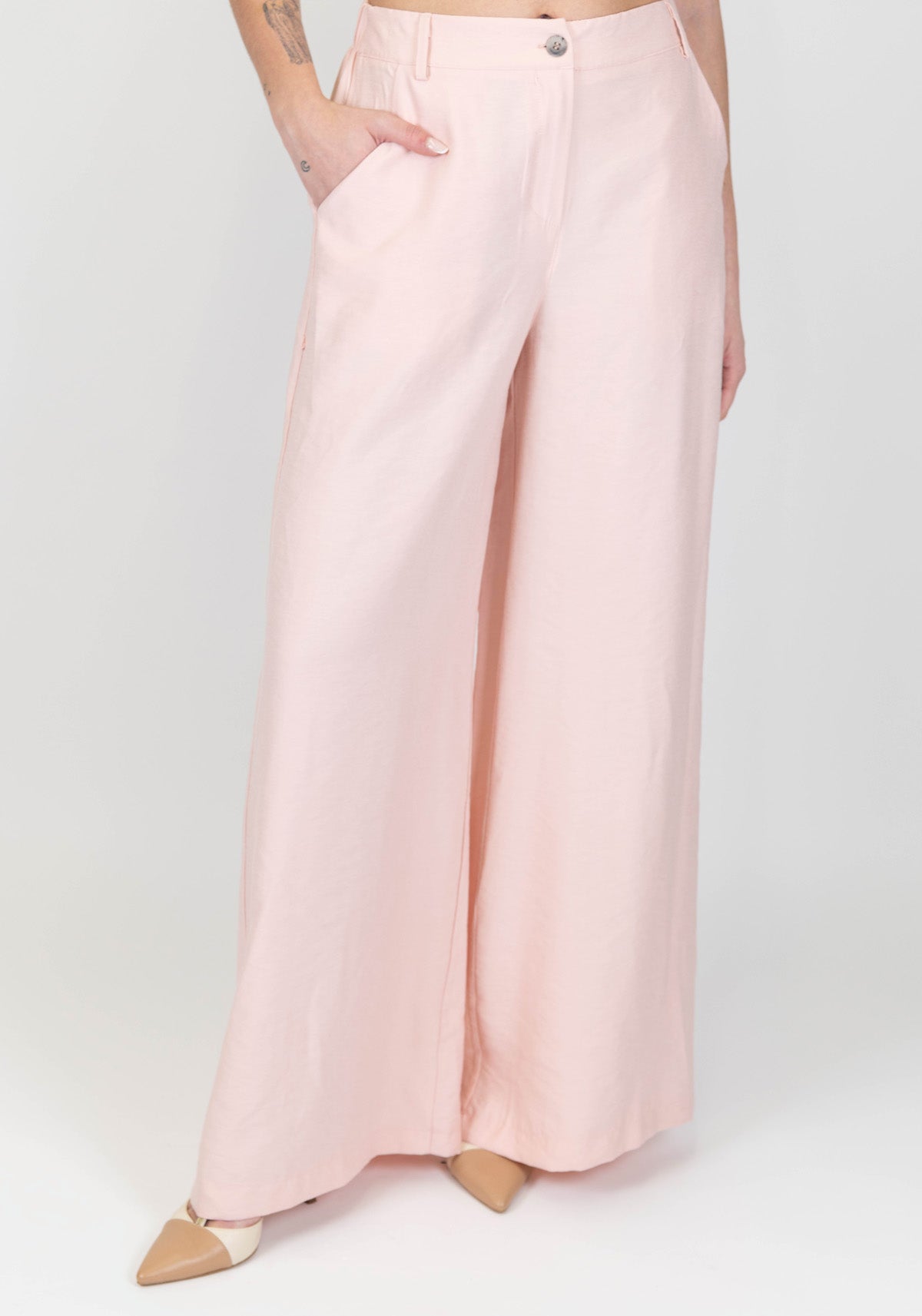 Motel - Pantalone palazzo in modal con elastico sul retro