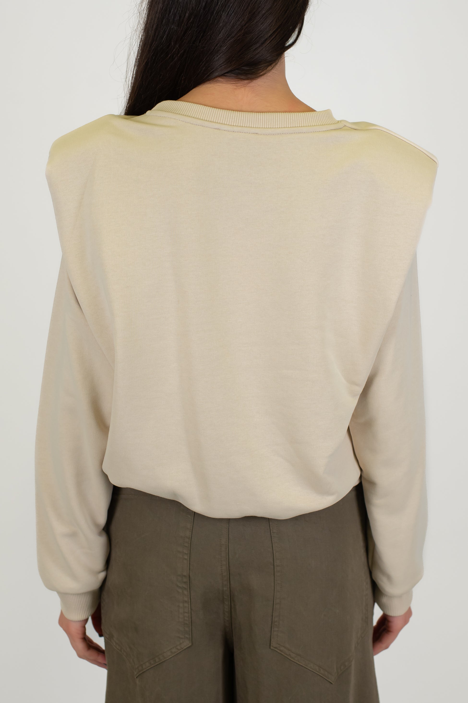 Dixie - Felpa girocollo con spalline ed elastico sul fondo