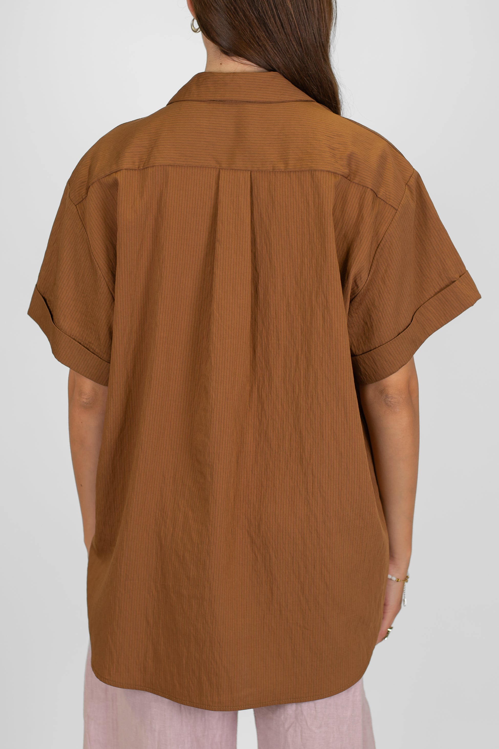 Motel - Camicia mezzamanica over a righe