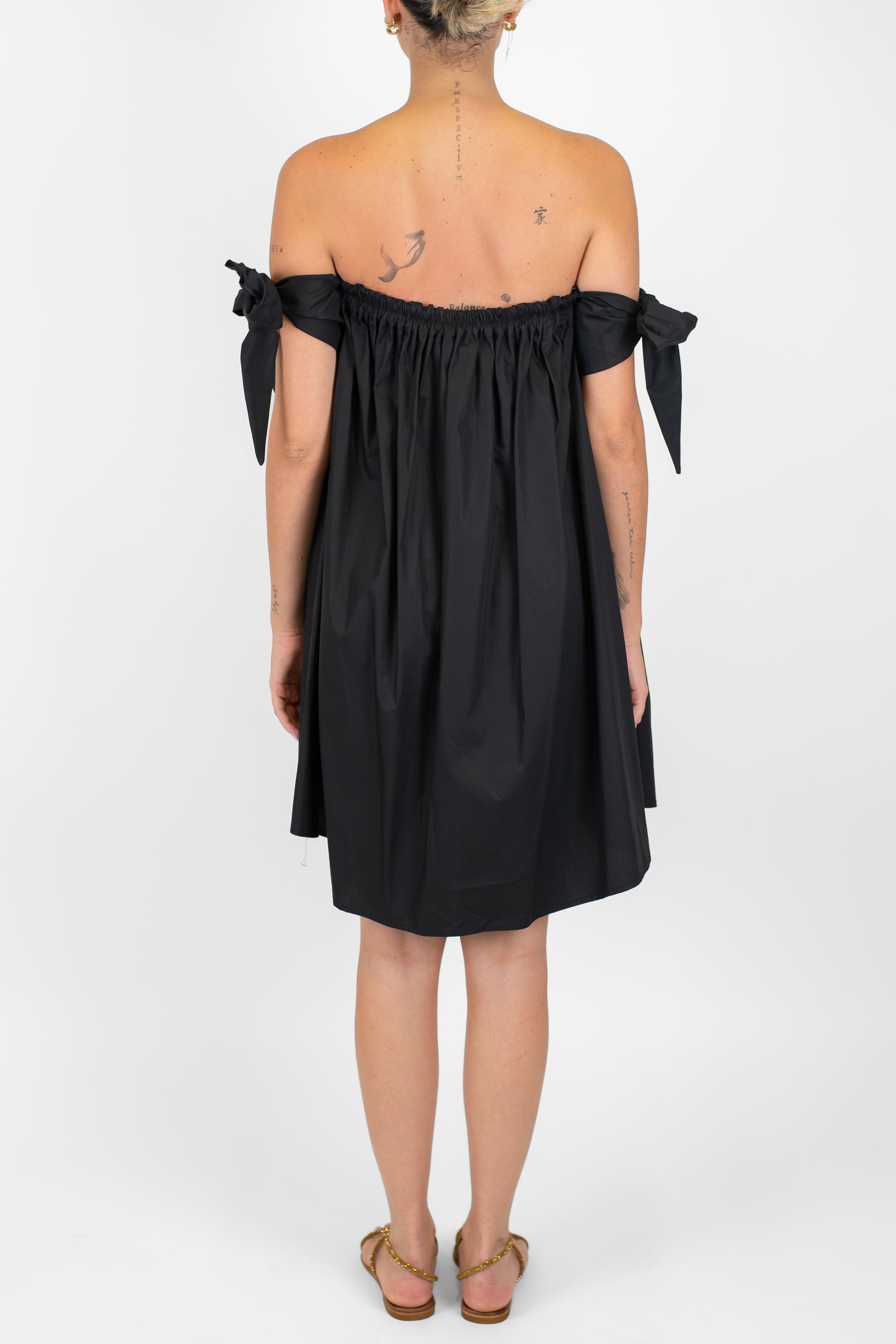 Motel - Abito corto a fascia con fiocchetti