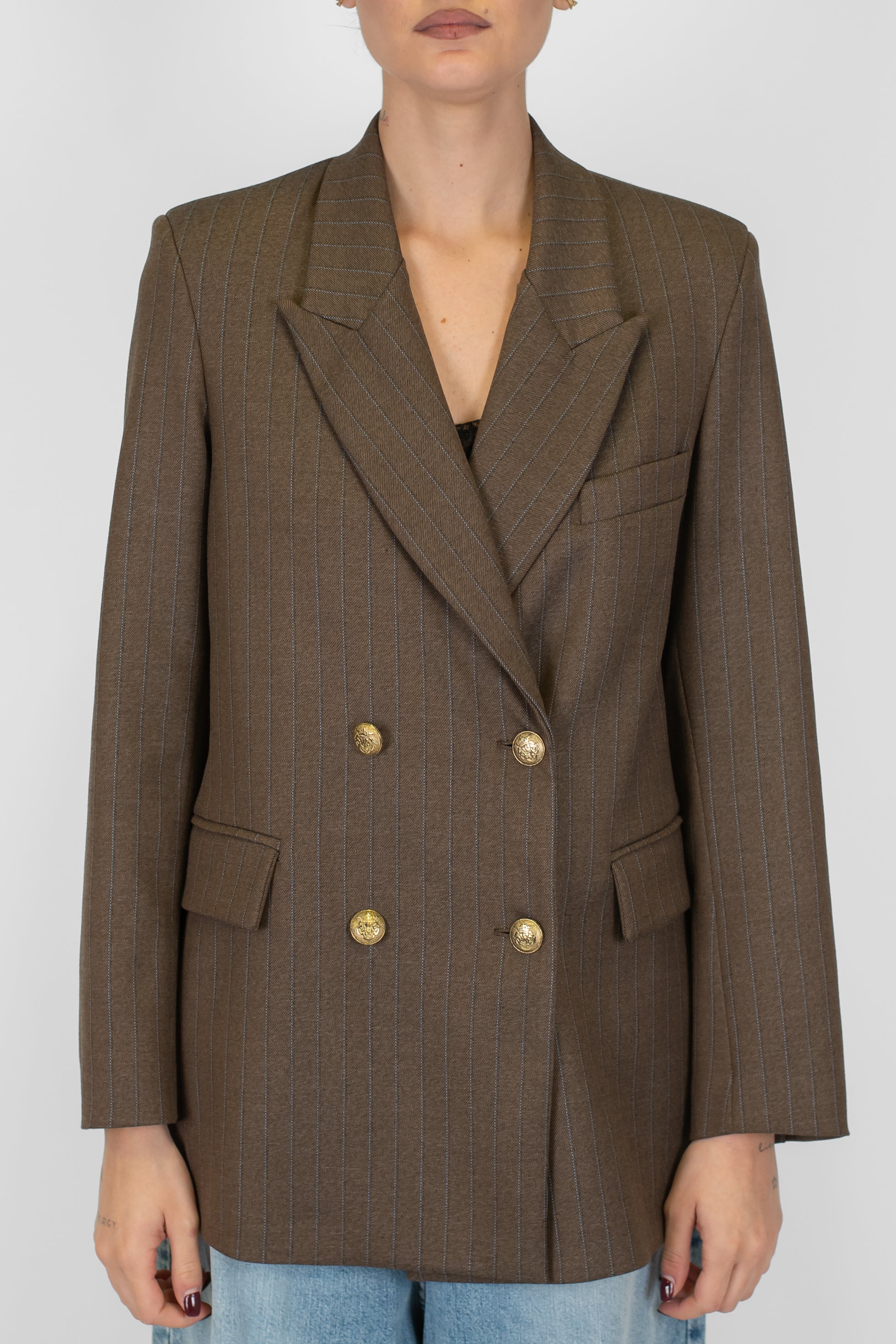 Motel - Giacca doppiopetto gessata