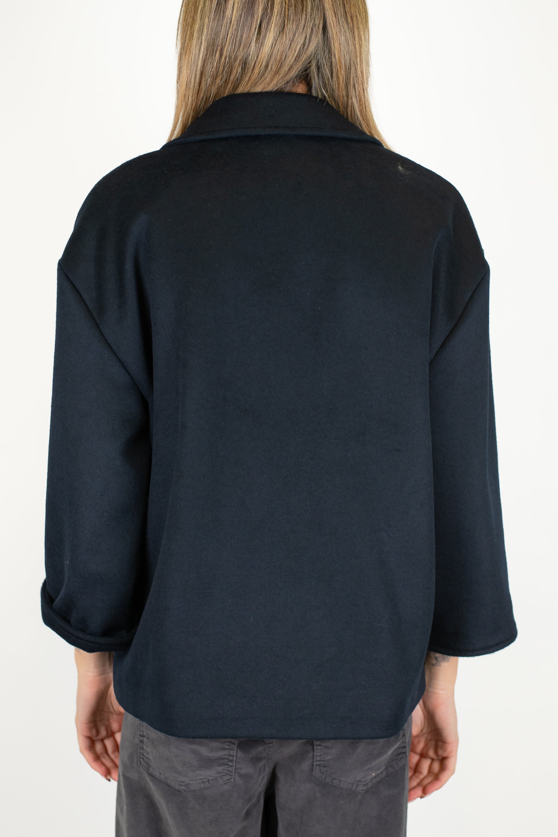 Motel - Cappotto corto doppiopetto in misto lana