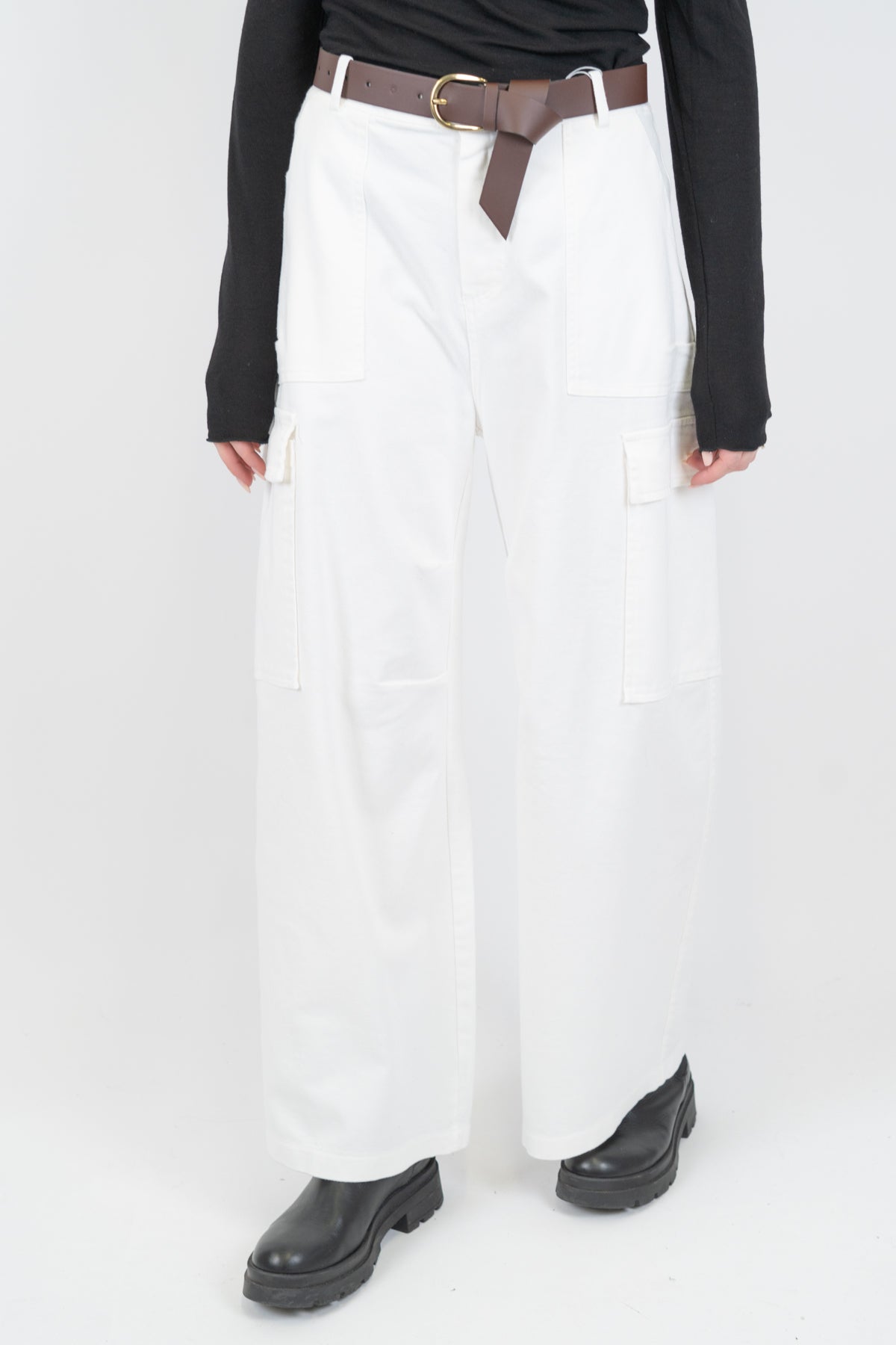 Motel - Pantalone palazzo con tasconi laterali