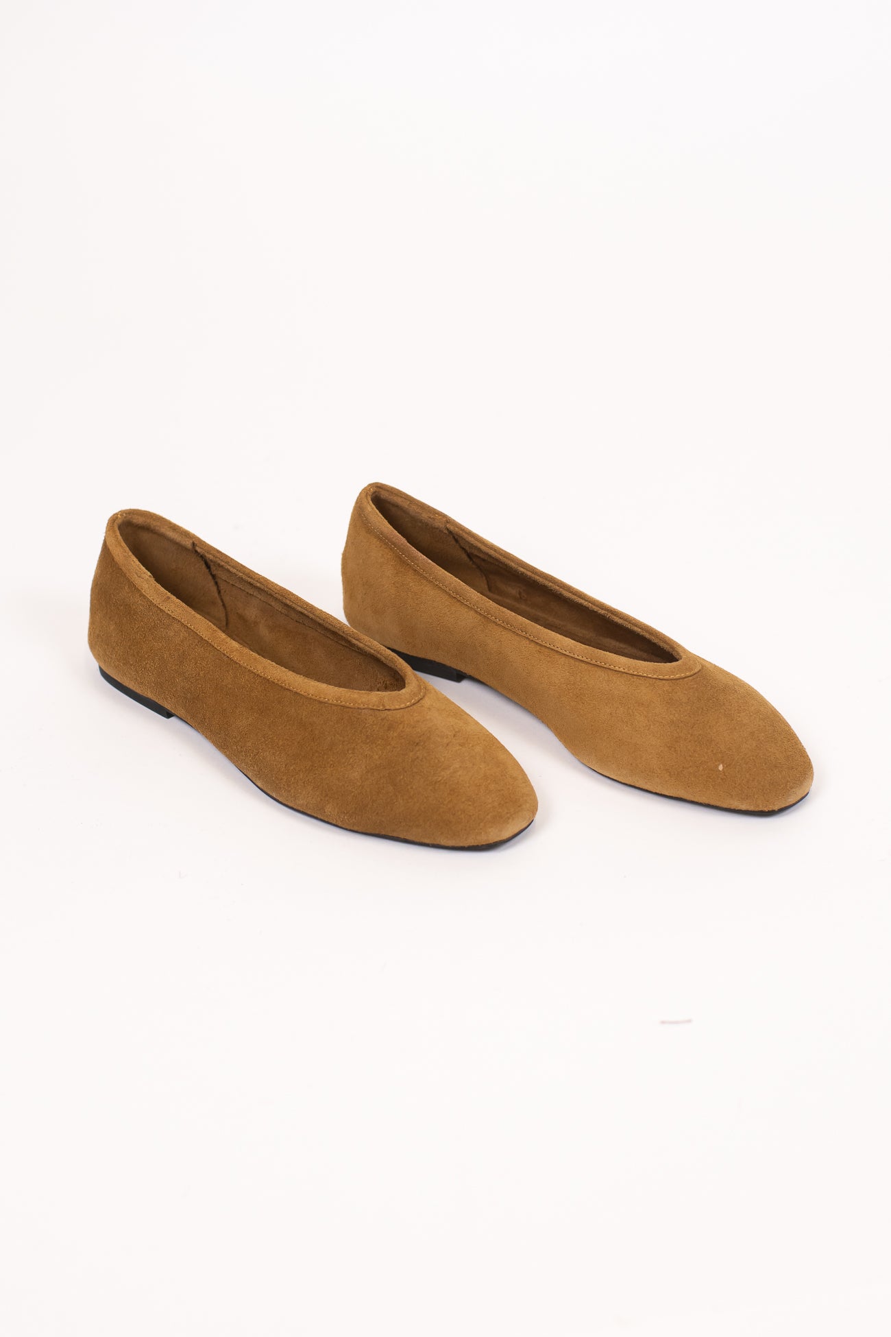 Mosaic - Ballerina in suede con suola in cuoio