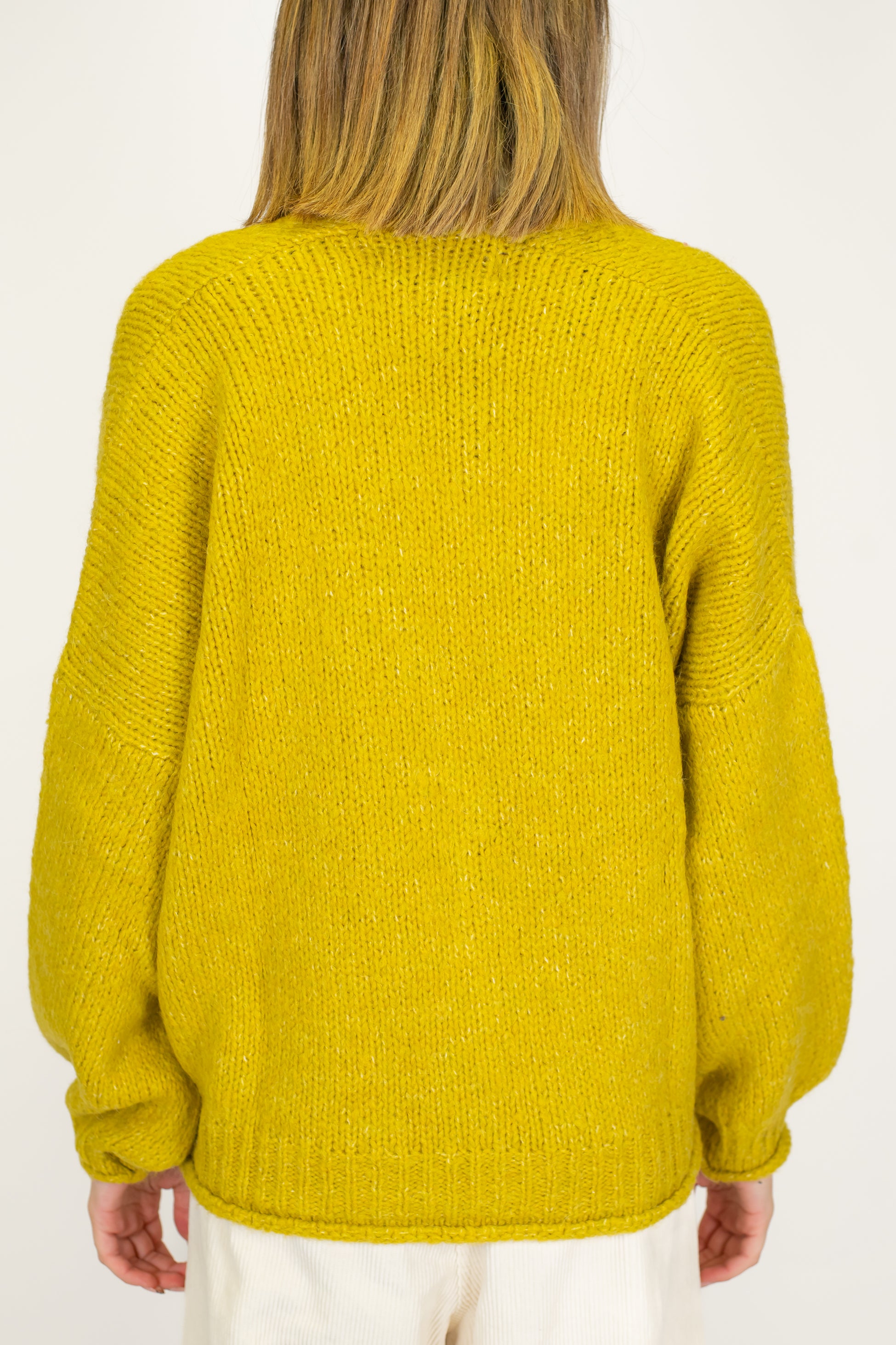 Haveone - Cardigan over in misto lana con chiusura a tre bottoni