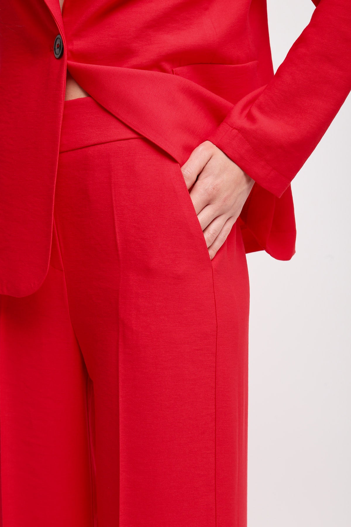 Maryley - Pantalone palazzo con elastico sul retro