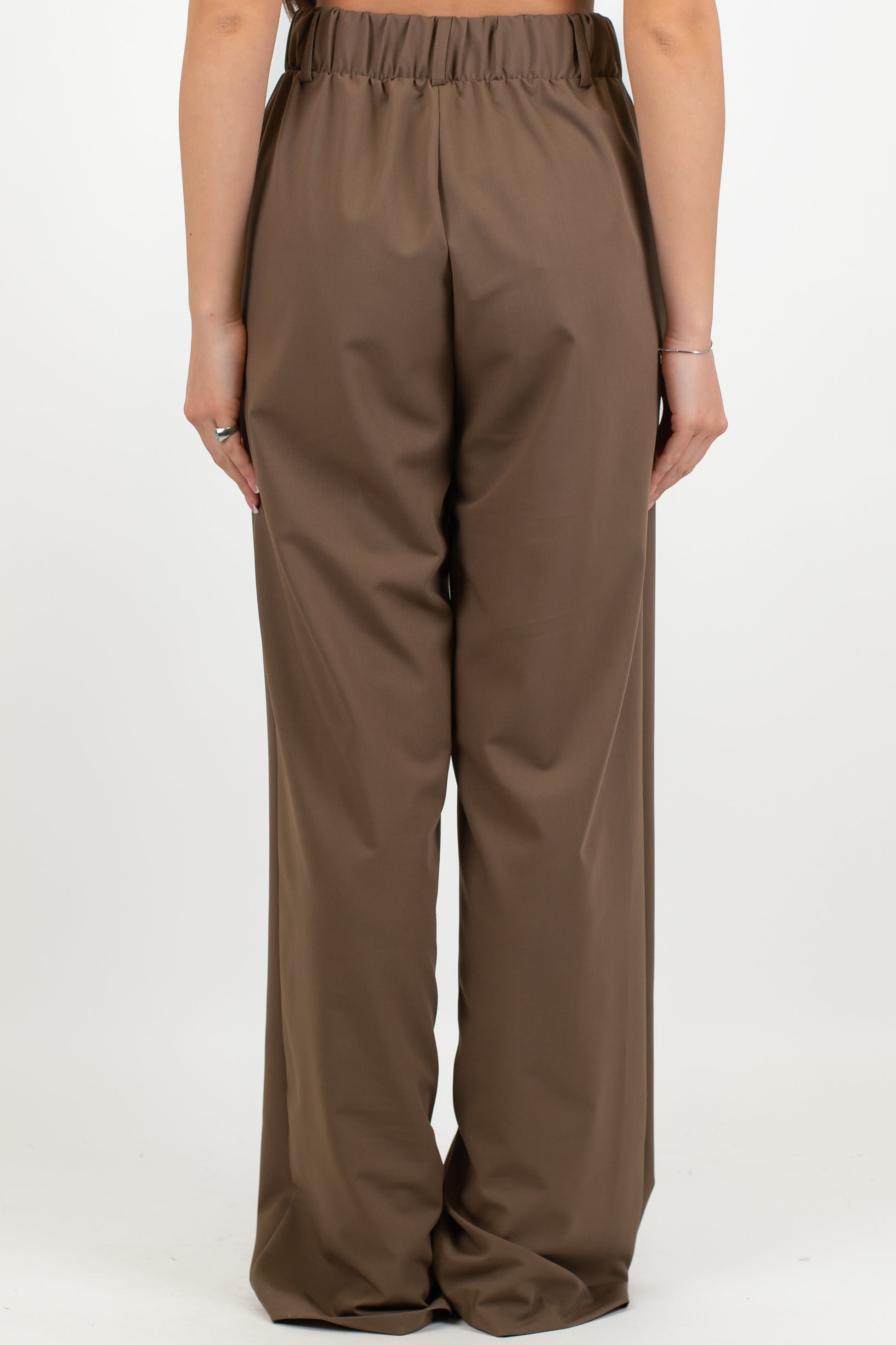 Dixie - Pantalone palazzo con elastico sul retro