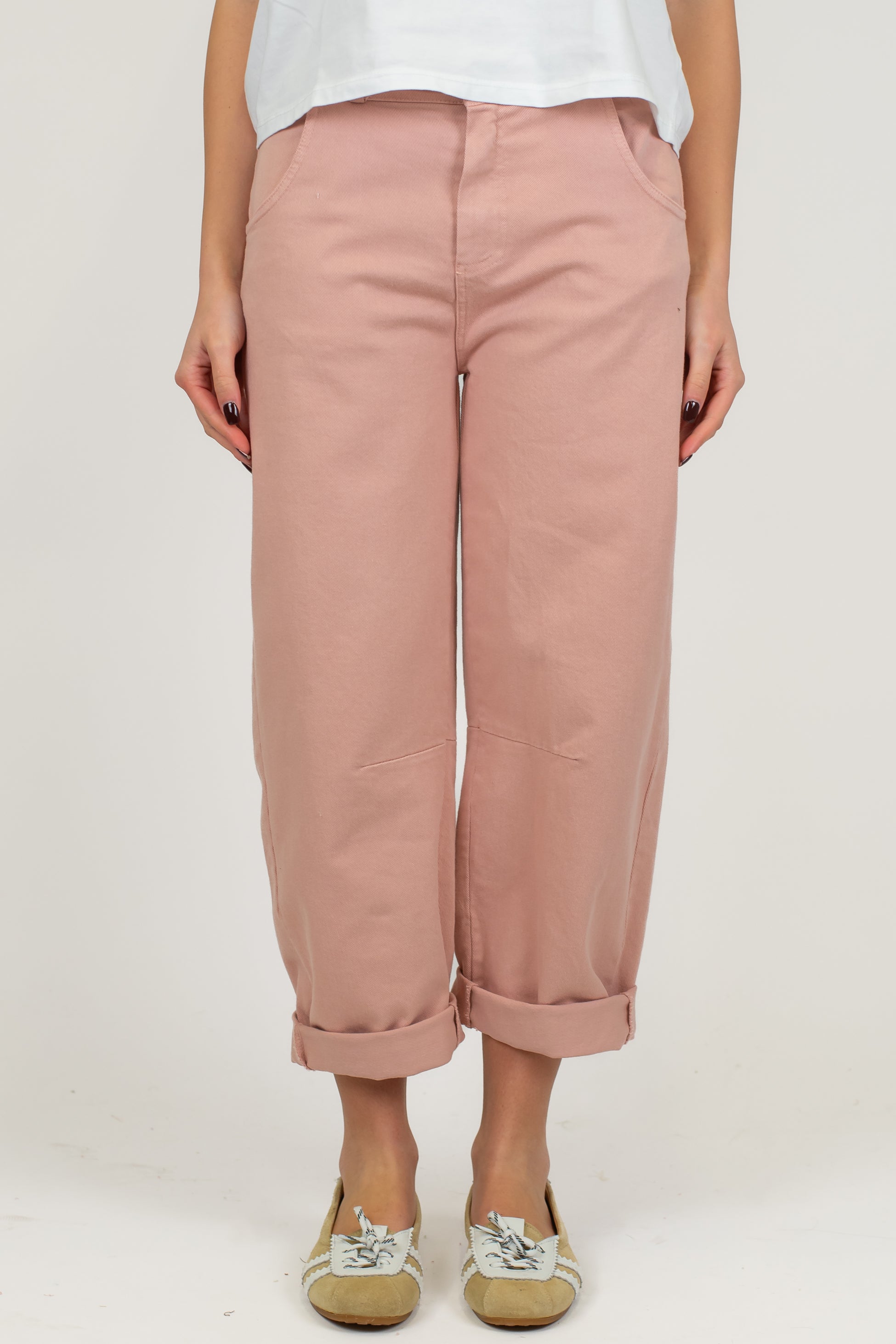 Tensione in - Pantalone balloon in denim colorato