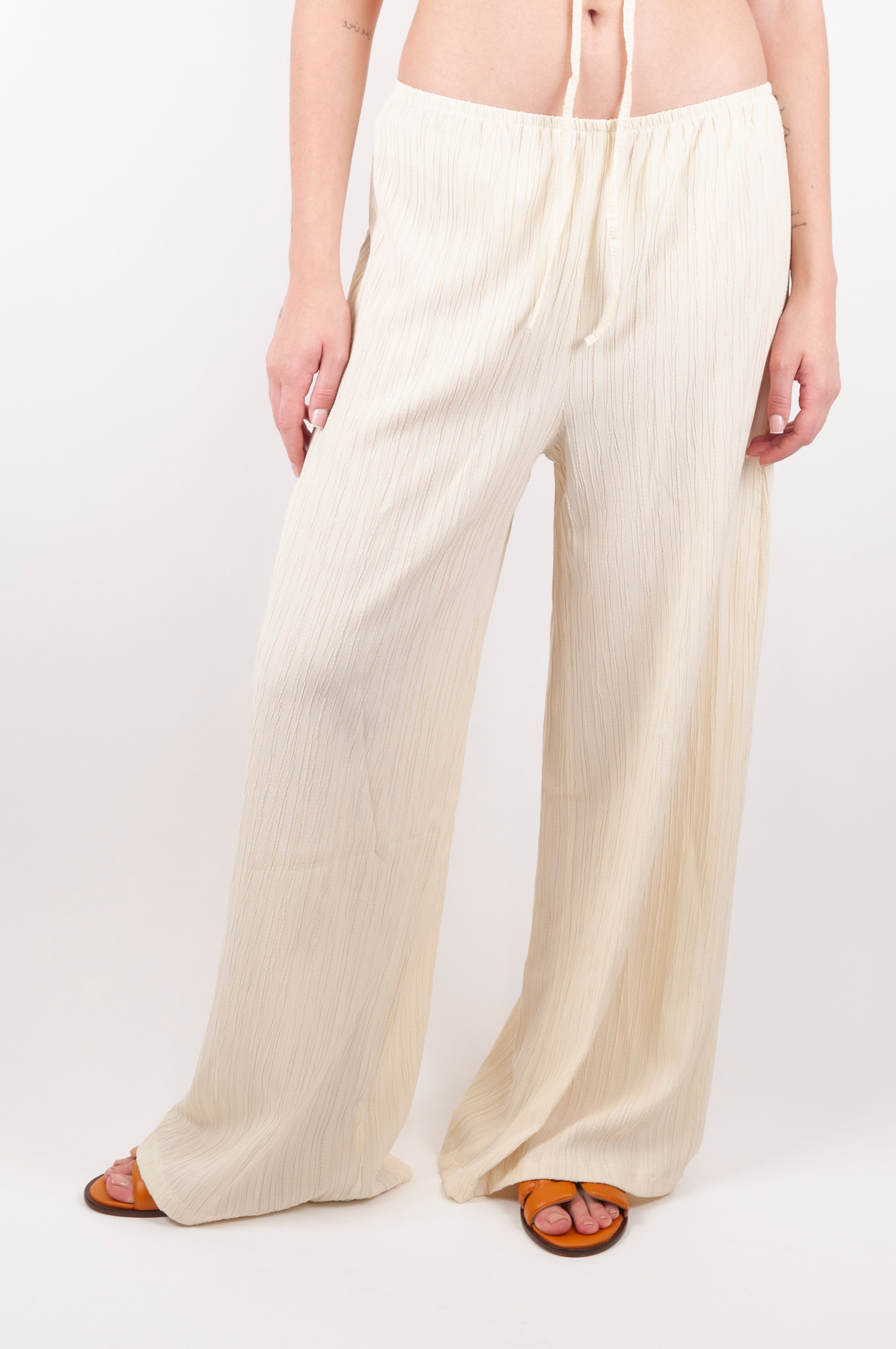 Haveone - Pantalone palazzo con elastico in vita