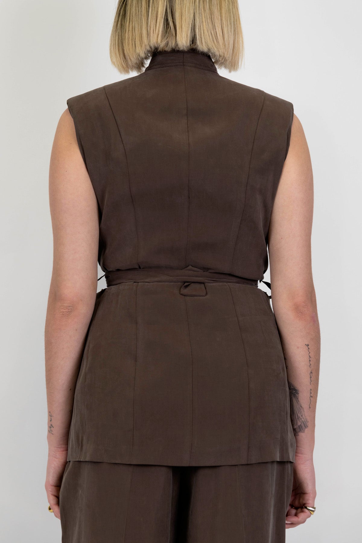 Maryley - Sahariana giromaniche in modal con cintura in tessuto