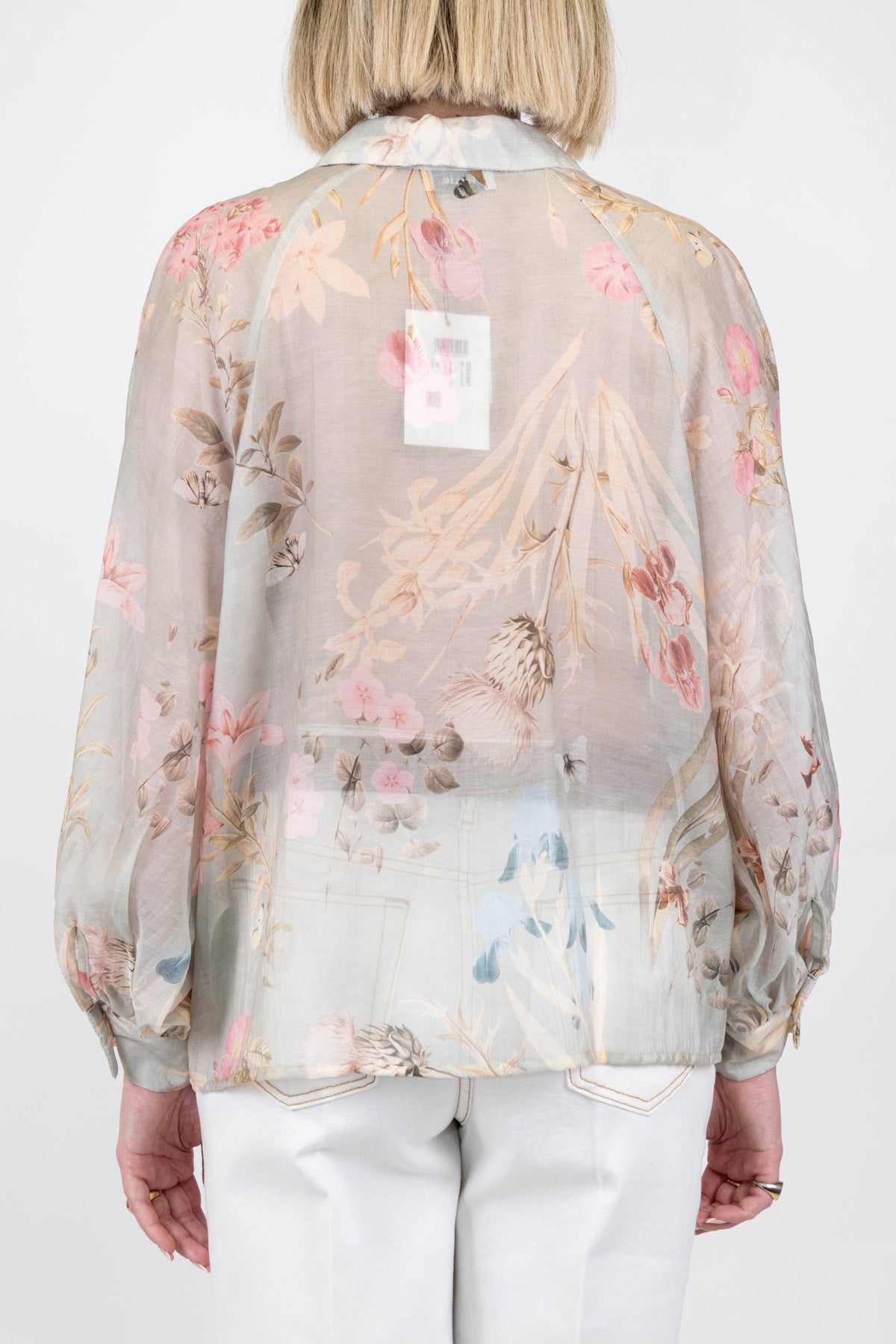 Dixie - Camicia fantasia floreale in lyocell