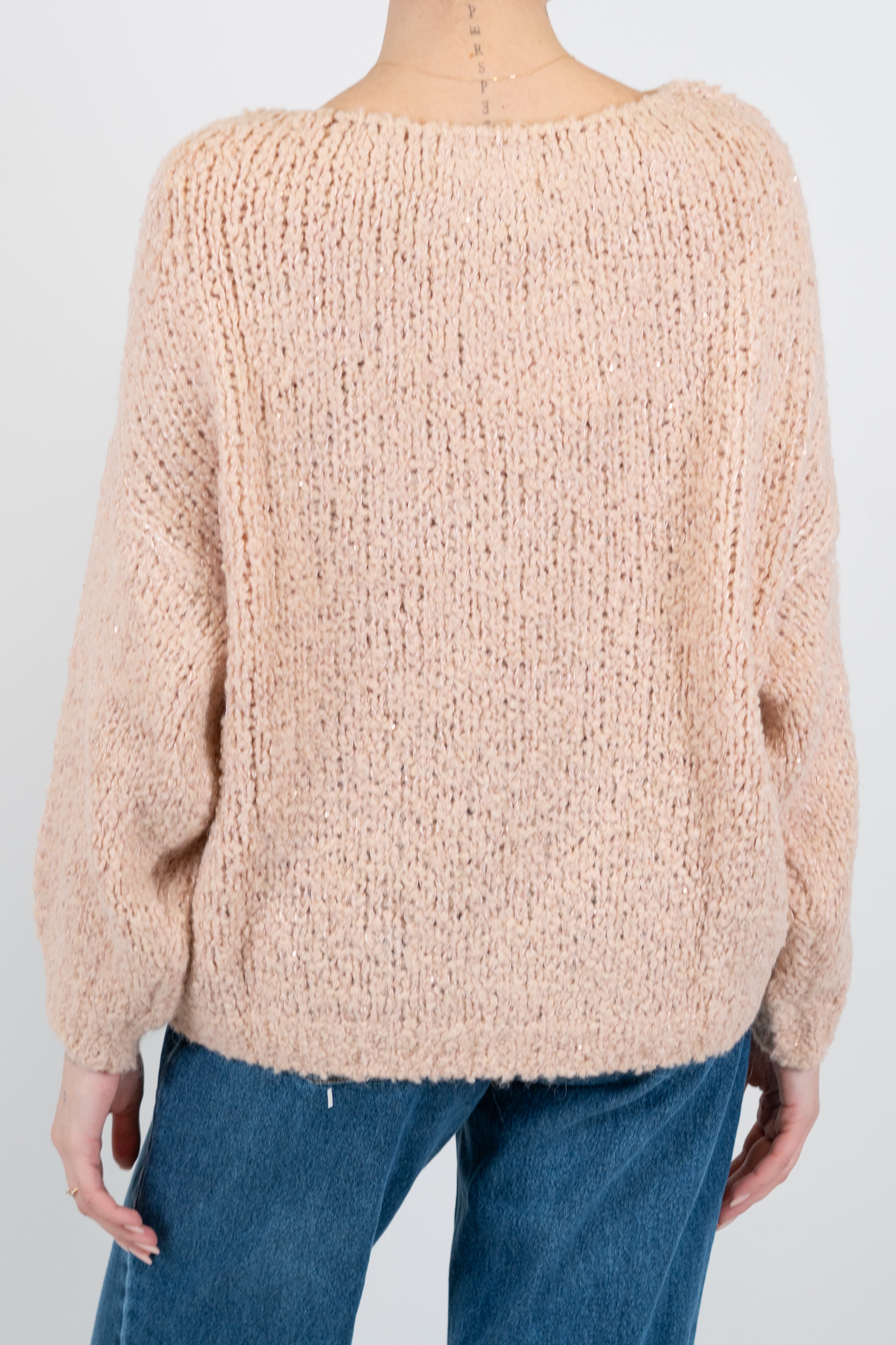 Haveone - Maglia over in misto lana con scollo a barca