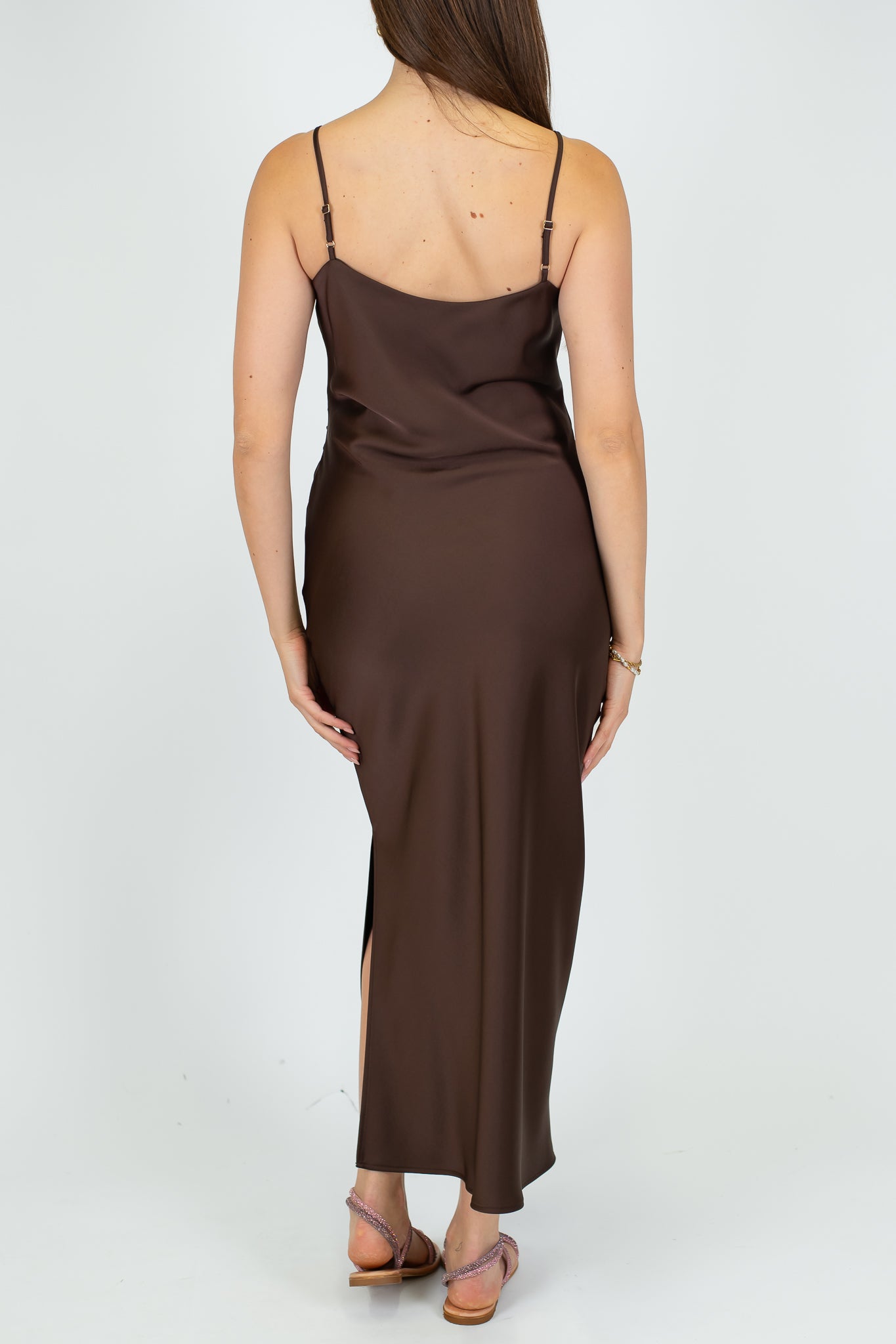 Imperial - Abito midi drappeggiato effetto satin