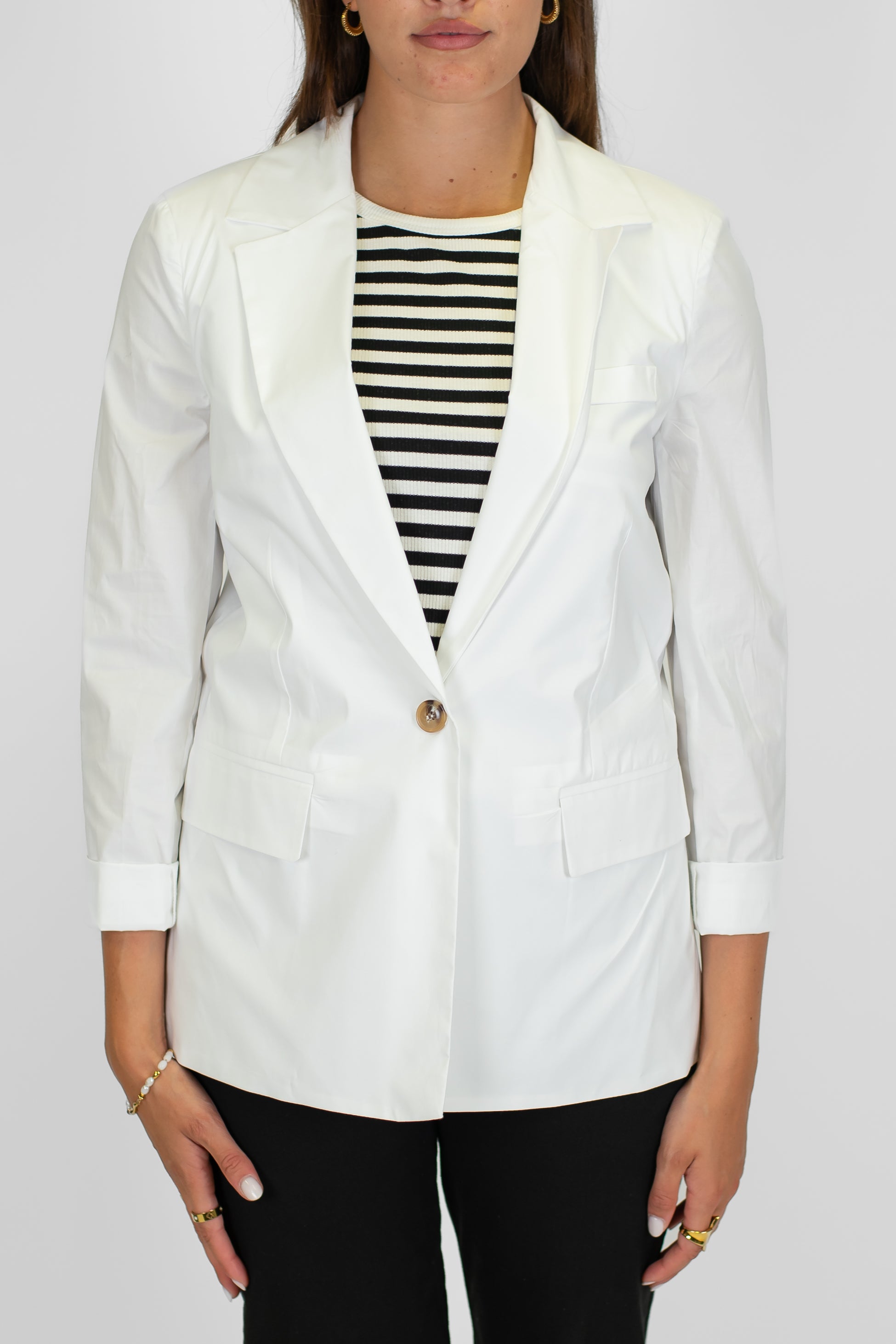 Tensione in - Giacca monopetto in cotone leggero