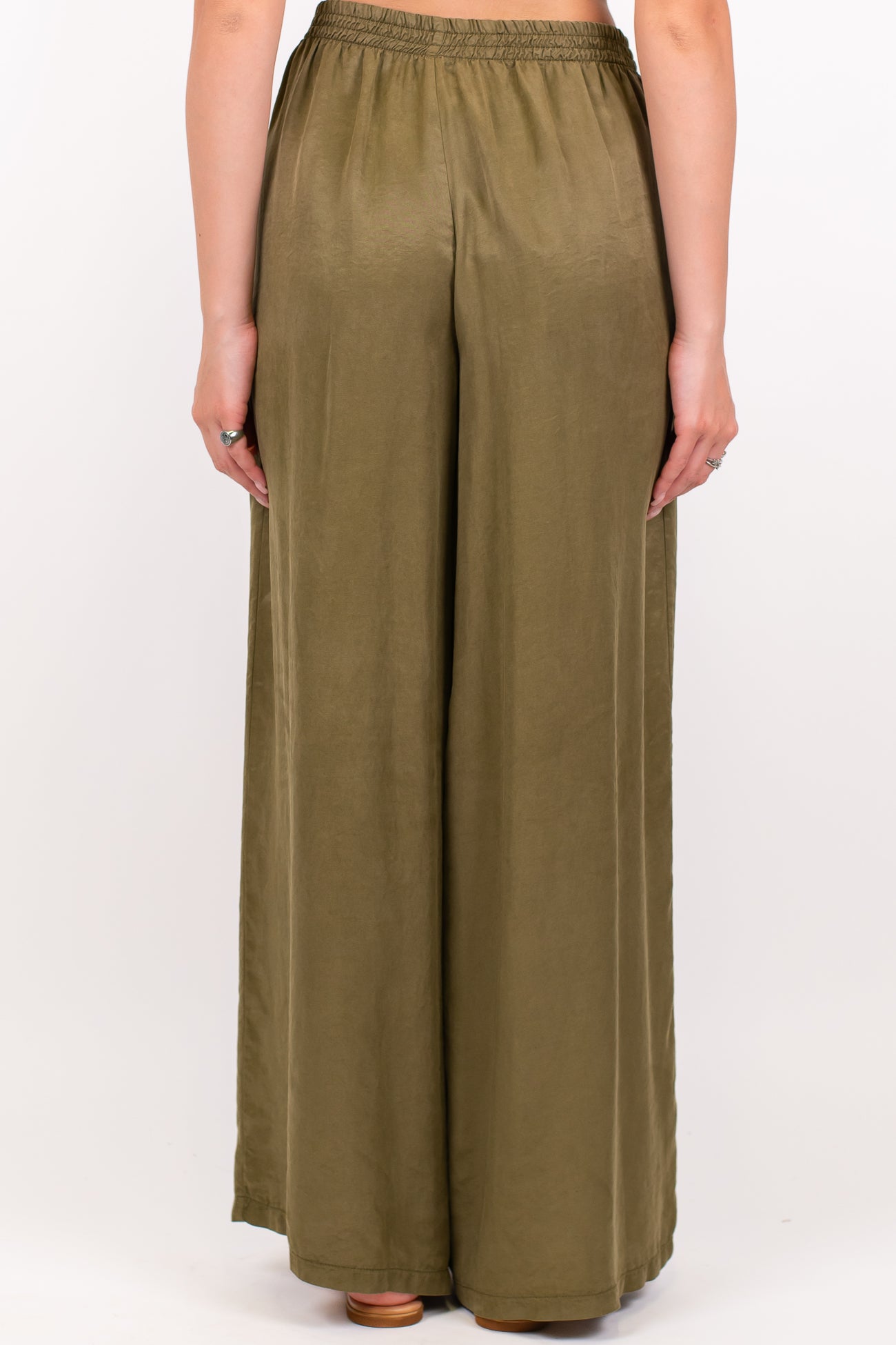 Tensione in - Pantalone palazzo in lyocell mano cupro con elastico in vita