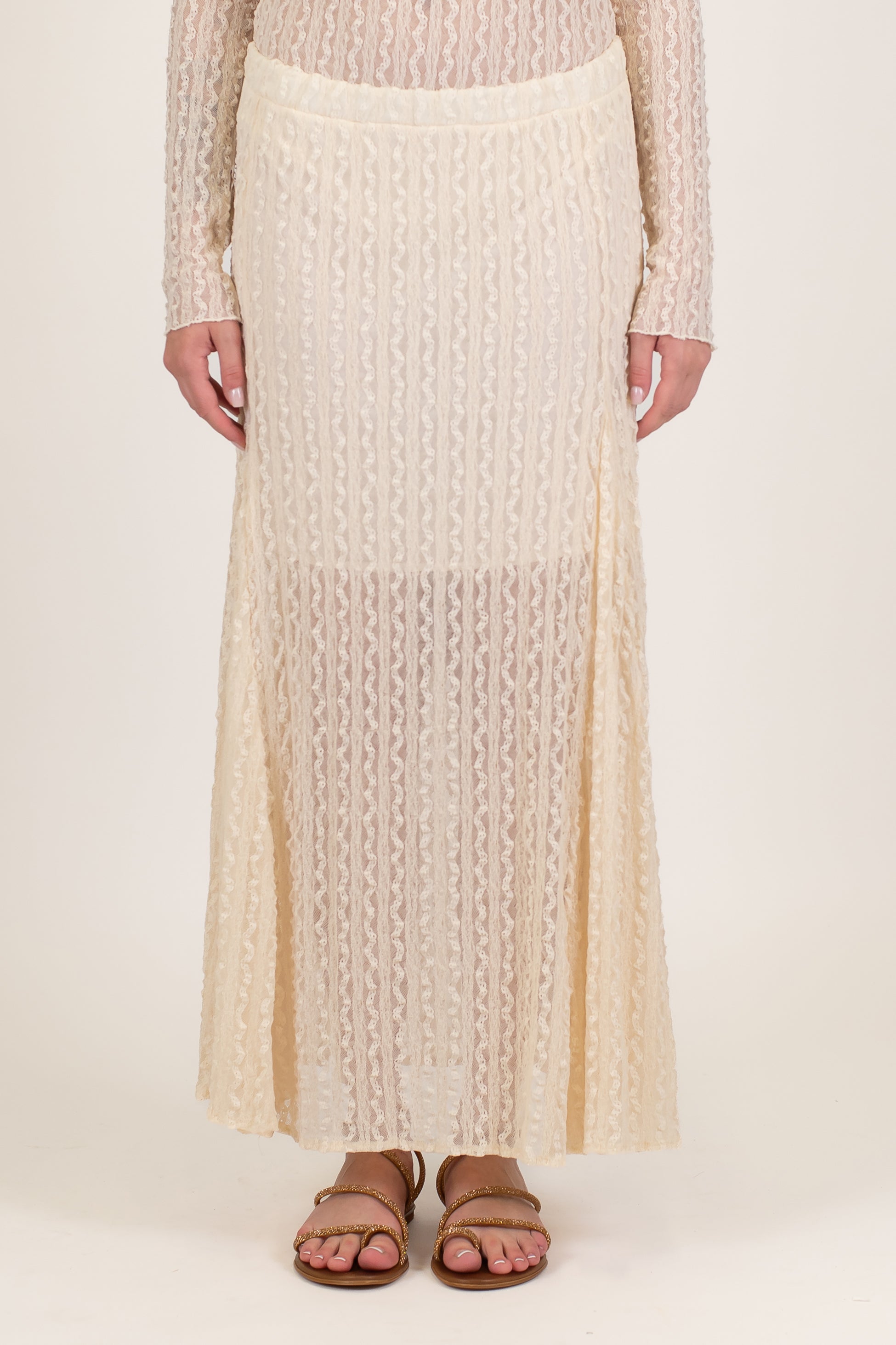 Tensione in - Gonna in crochet con elastico in vita