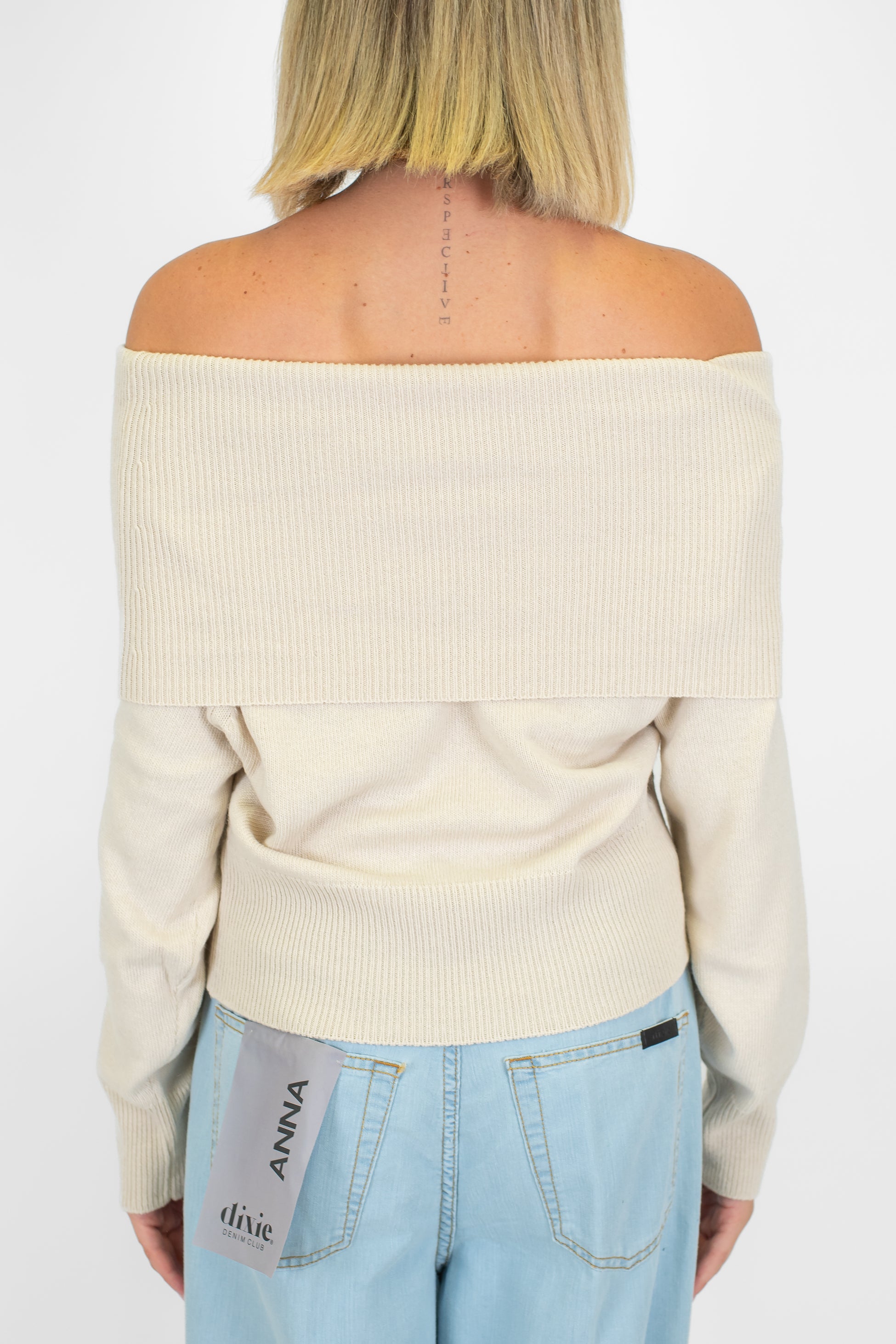 Kontatto - Maglia scollo shiffer in misto lana e cashmere