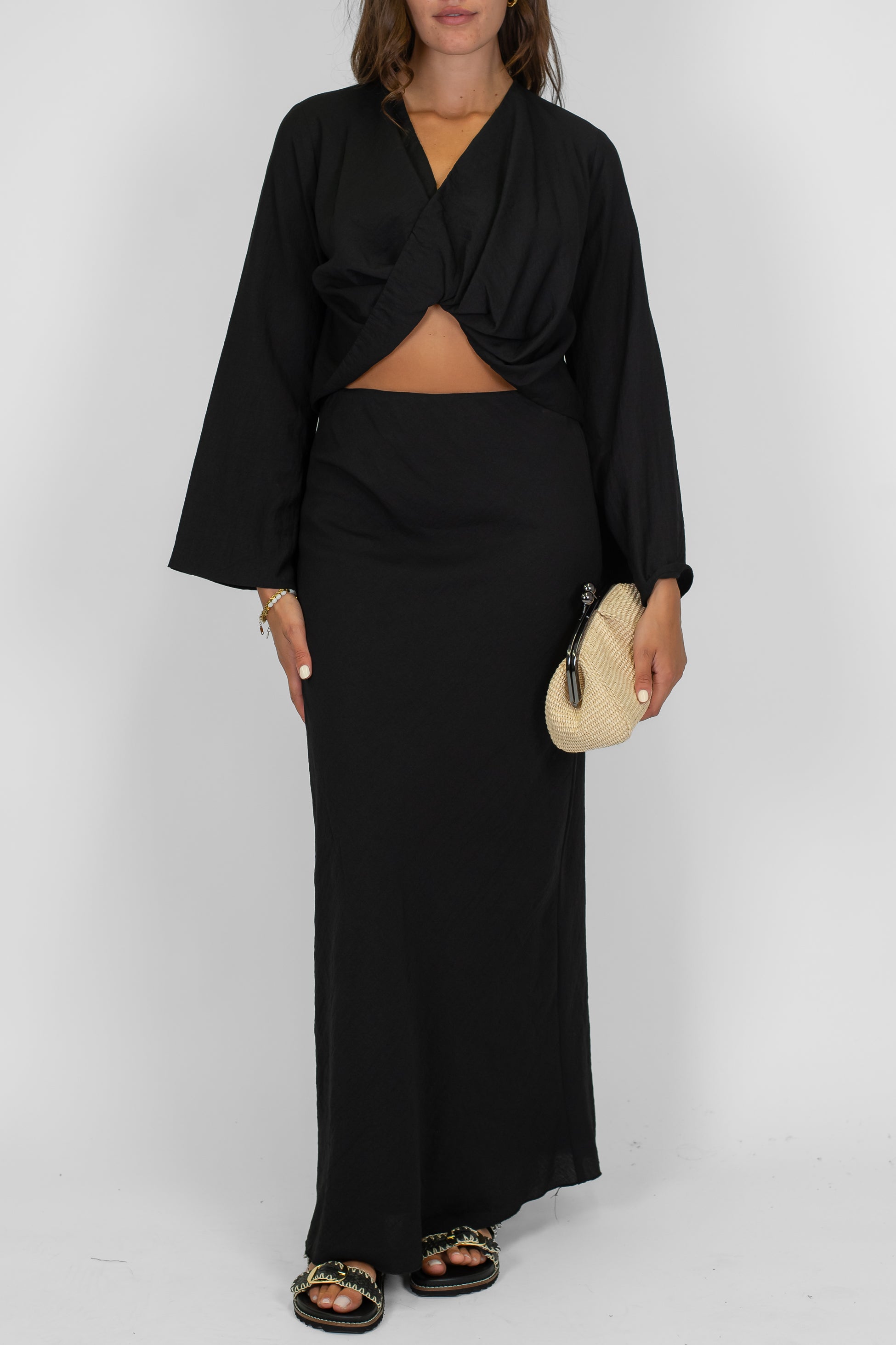 Dixie - Top a maniche lunghe con nodo