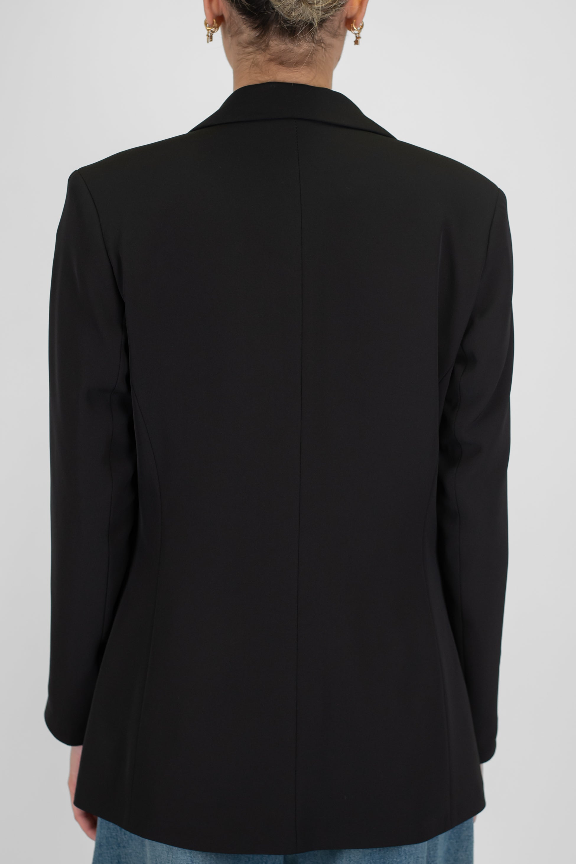 Tensione in - Giacca monopetto in tessuto fluido con rever a lancia