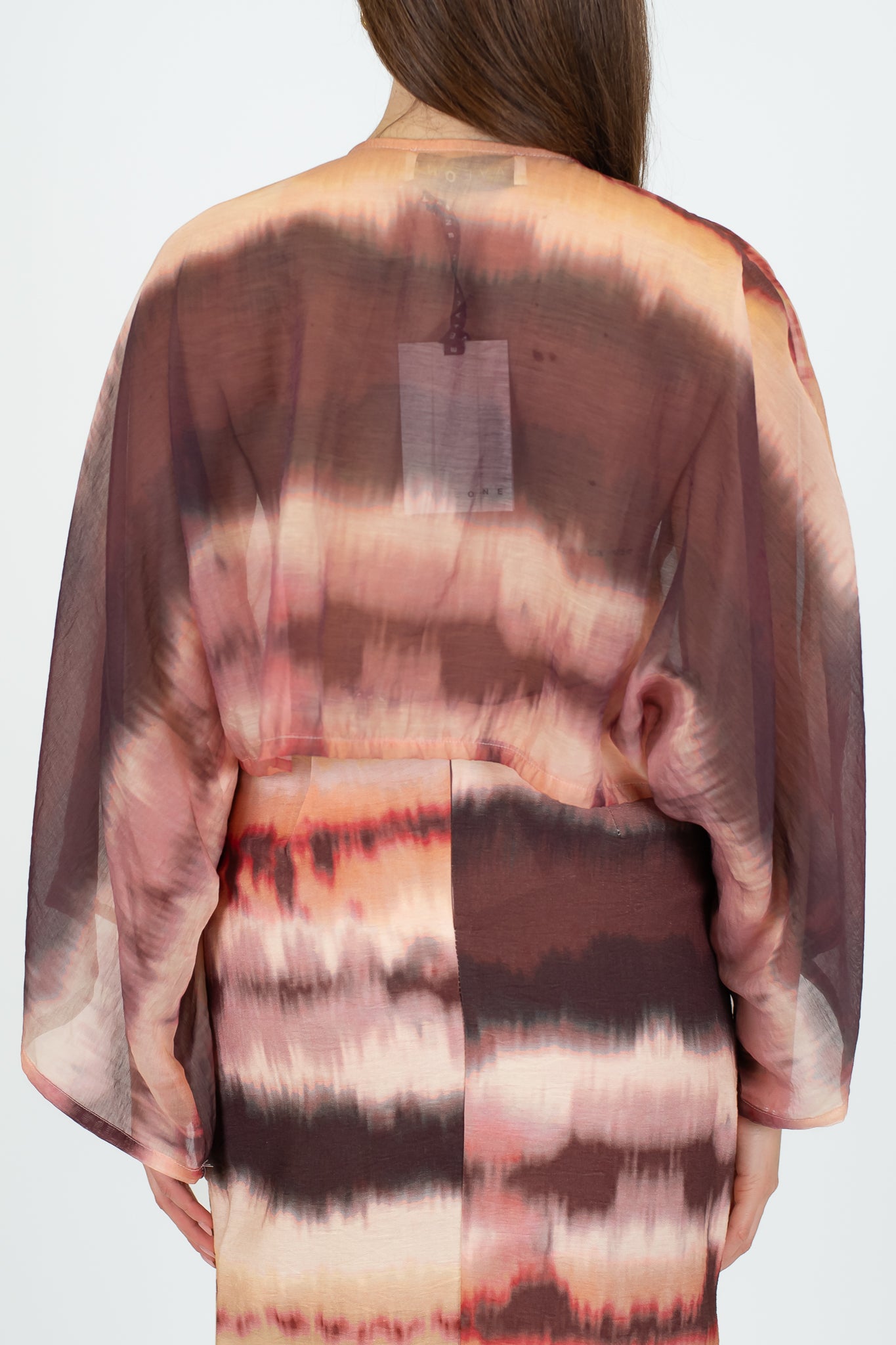 Haveone - Camicia con nodo fantasia astratta