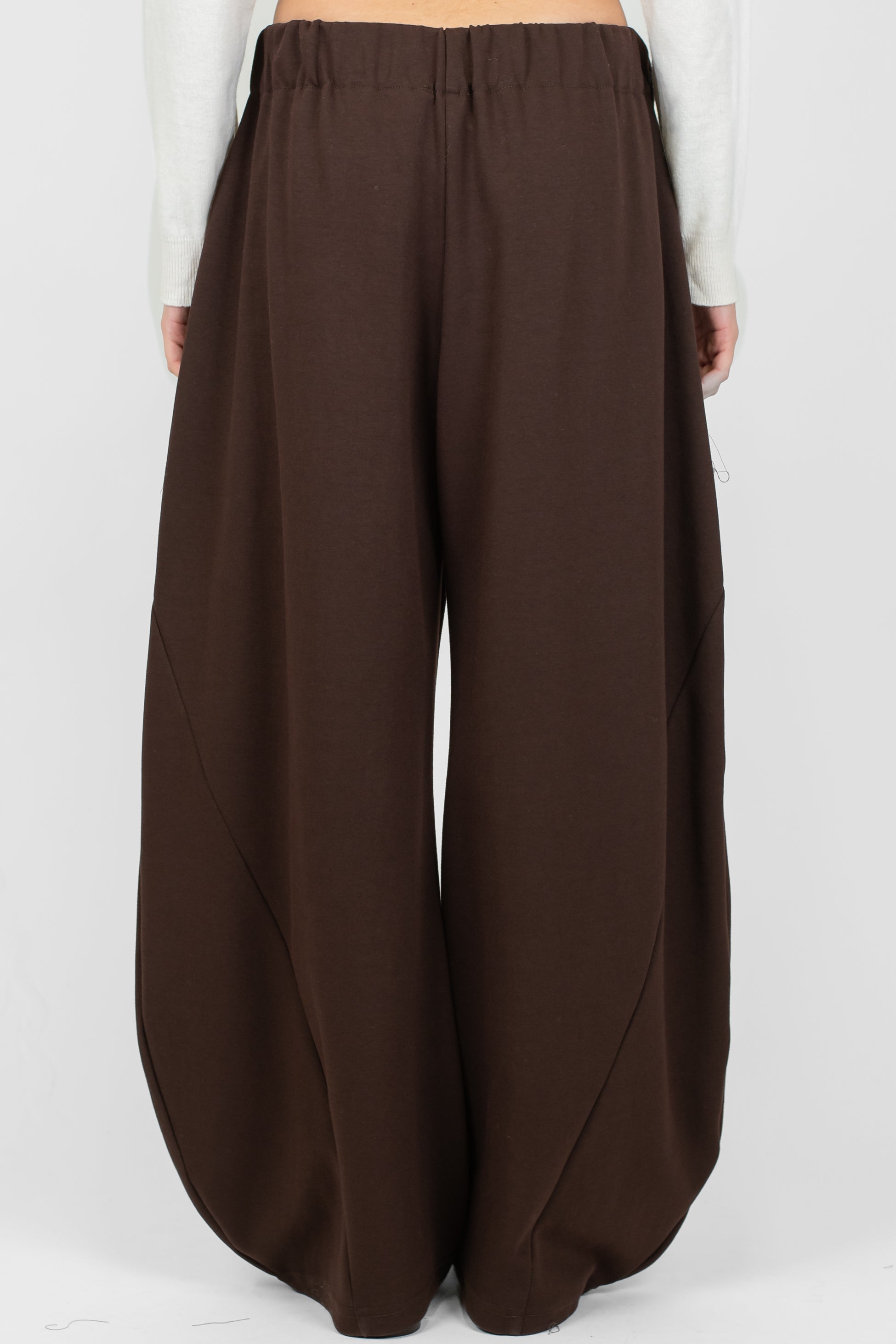 Dixie - Pantalone balloon a gamba ampia con elastico in vita