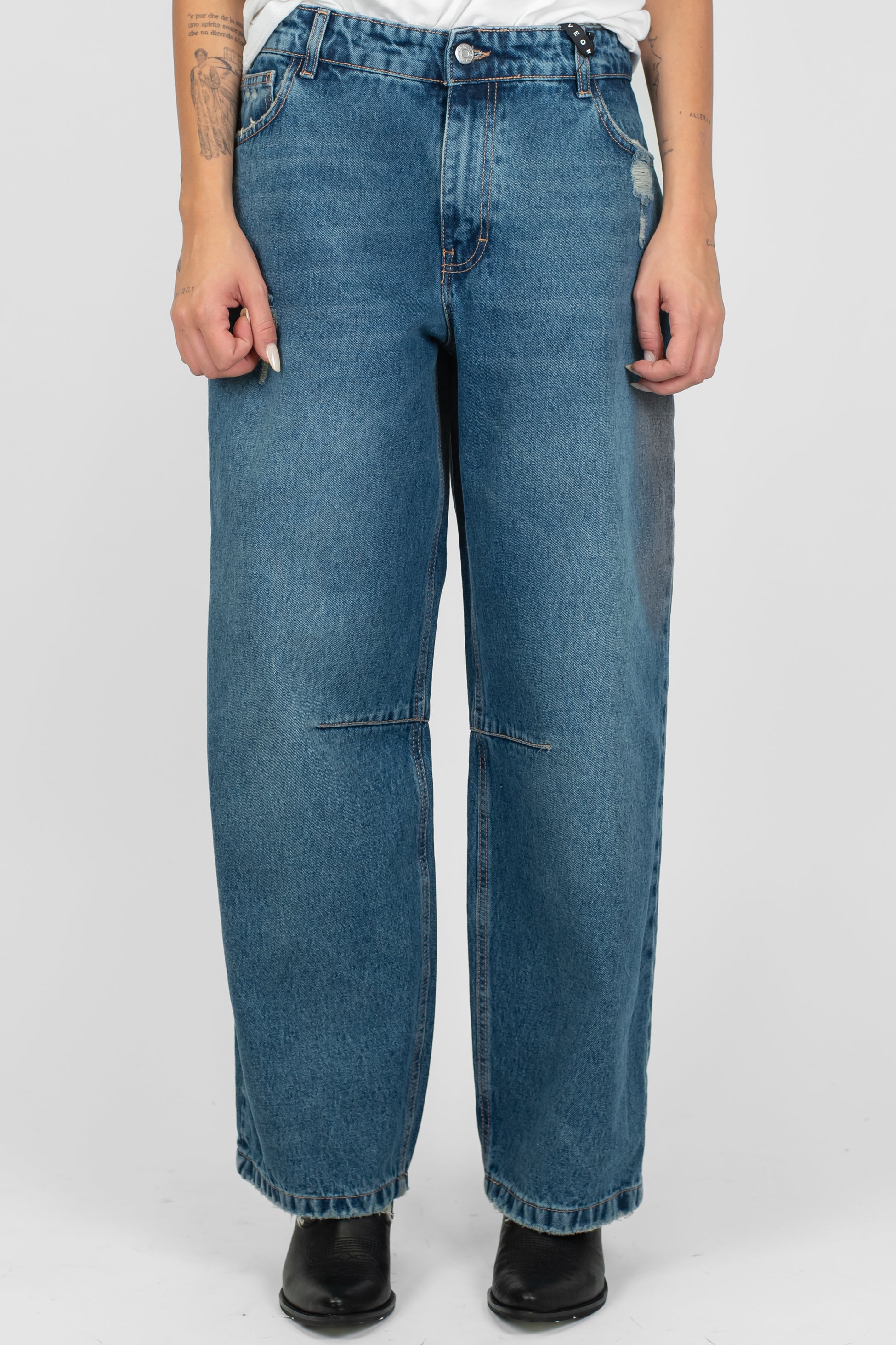 Haveone - Jeans regular lavaggio medio