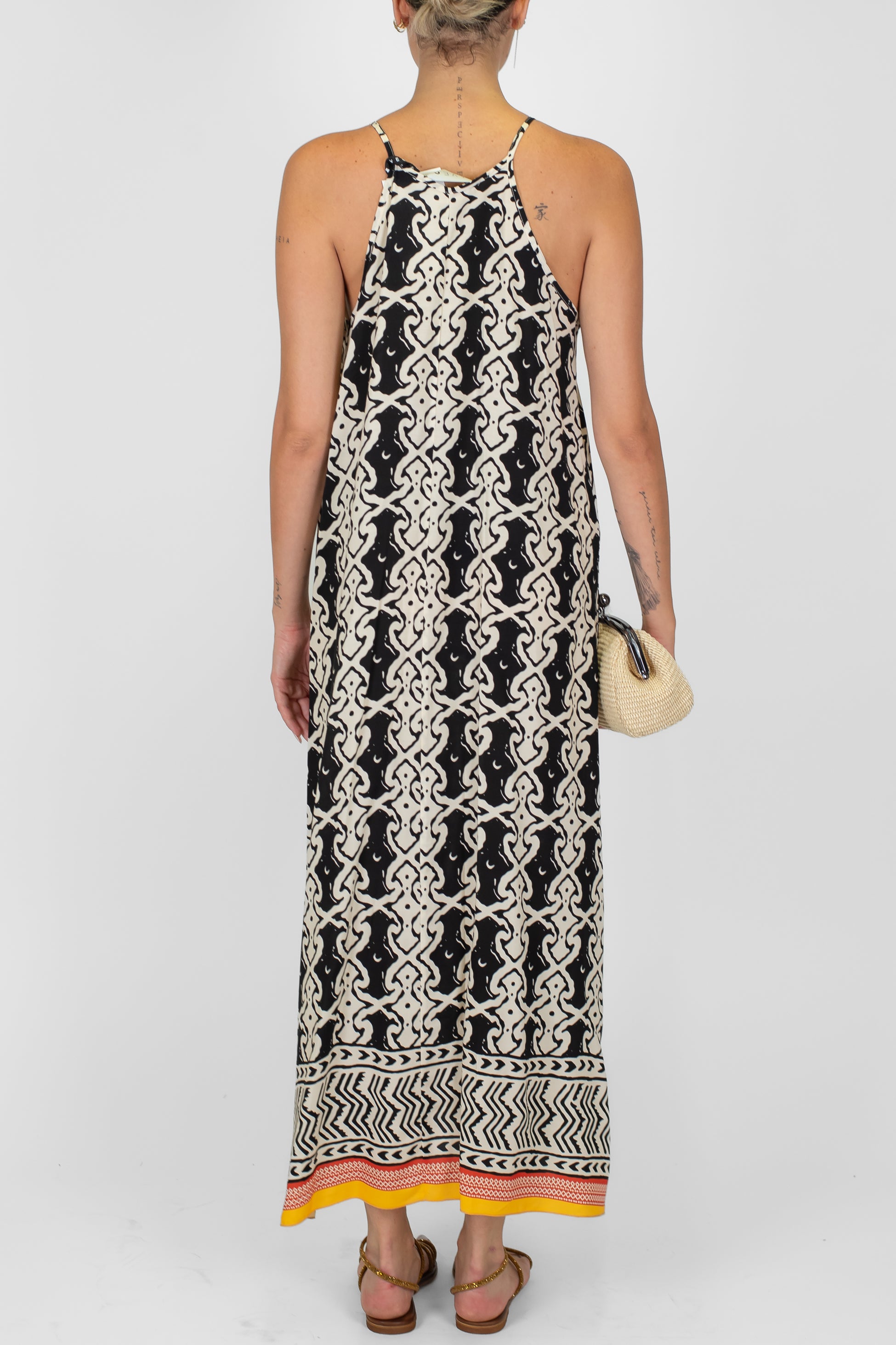 Haveone - Abito fantasia scollo all'americana