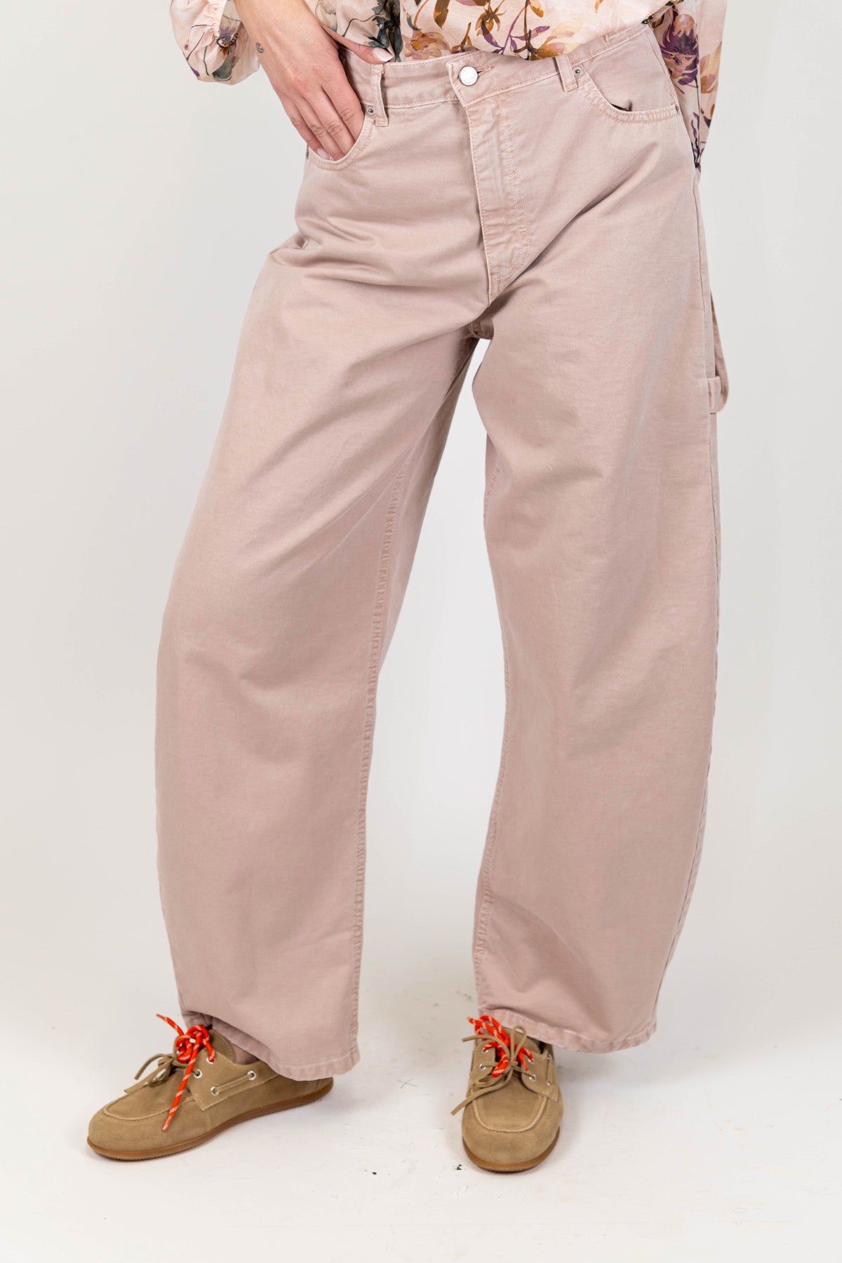 Tensione in - Pantalone worker in denim colorato