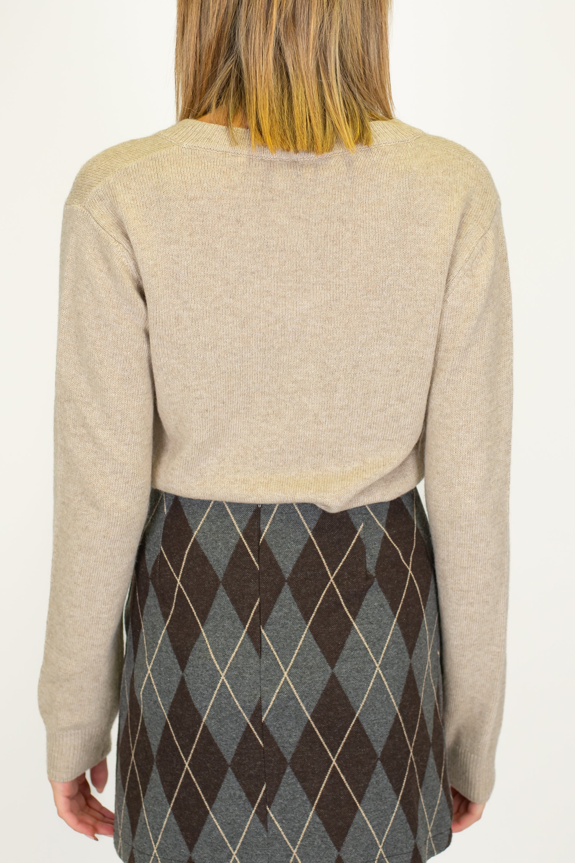 Tensione in - Maglia scollo a V in misto lana e cashmere