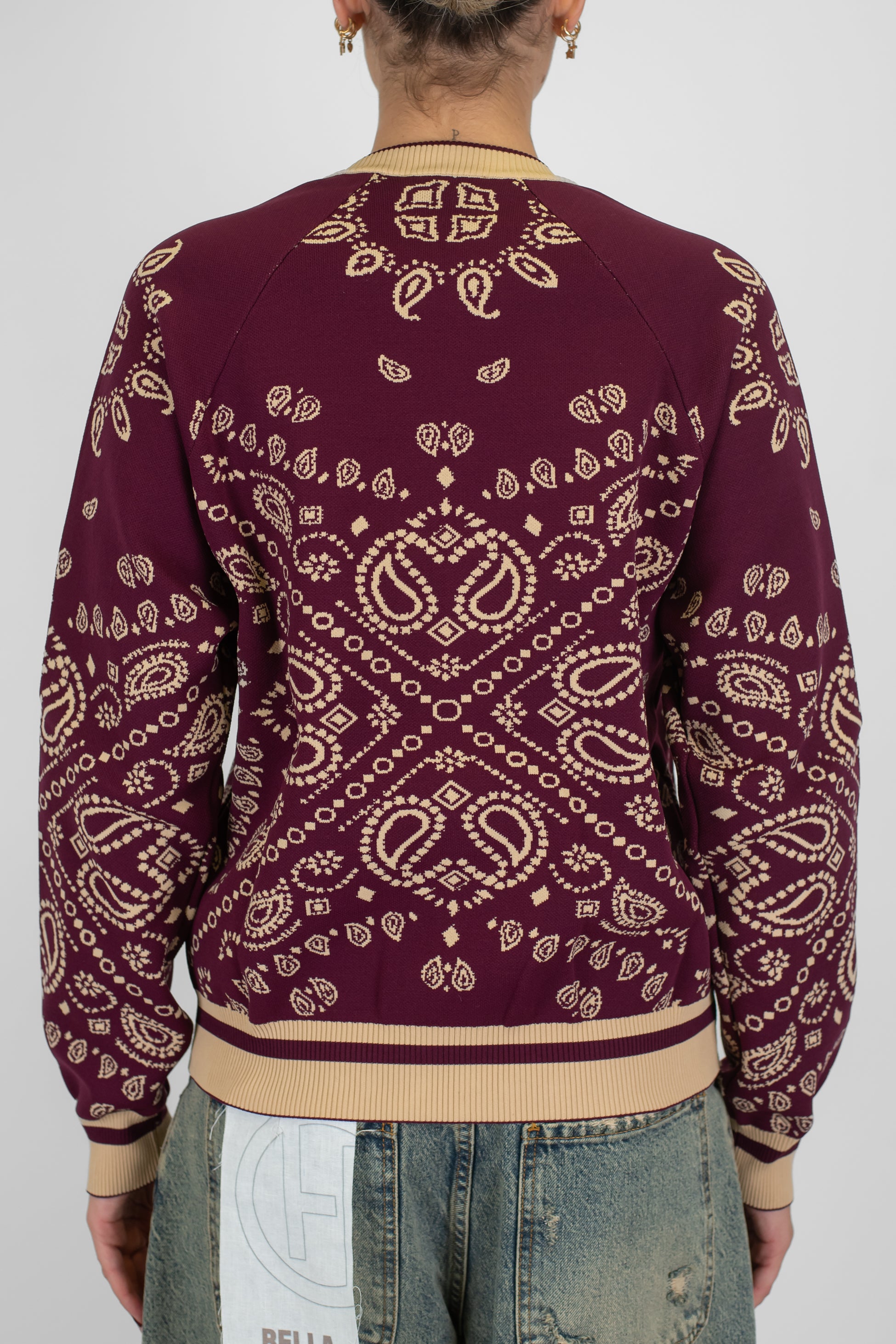 Motel - Bomber in maglia fantasia bandana