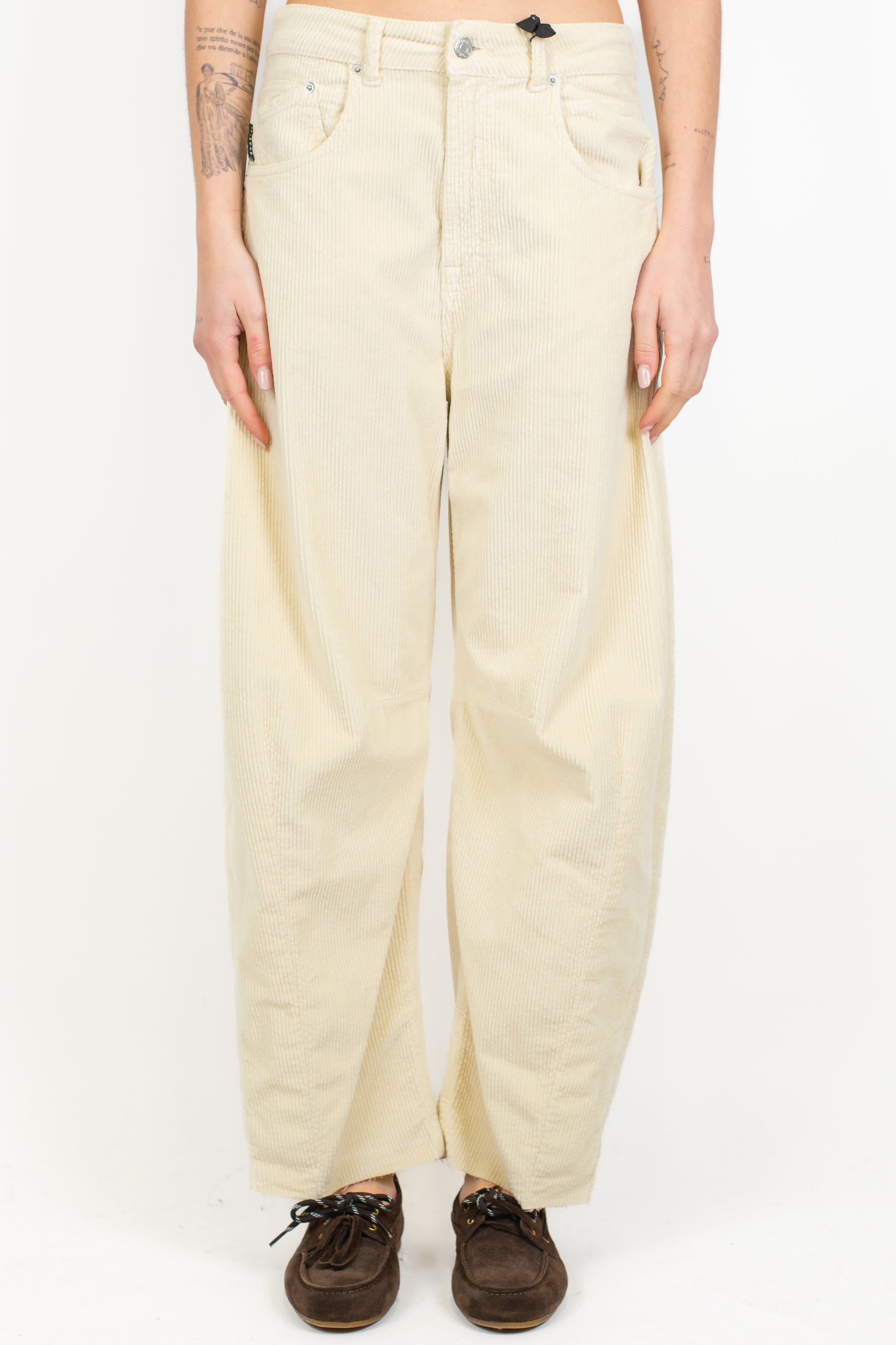 Haveone - Pantalone balloon in velluto millerighe modello Barbara