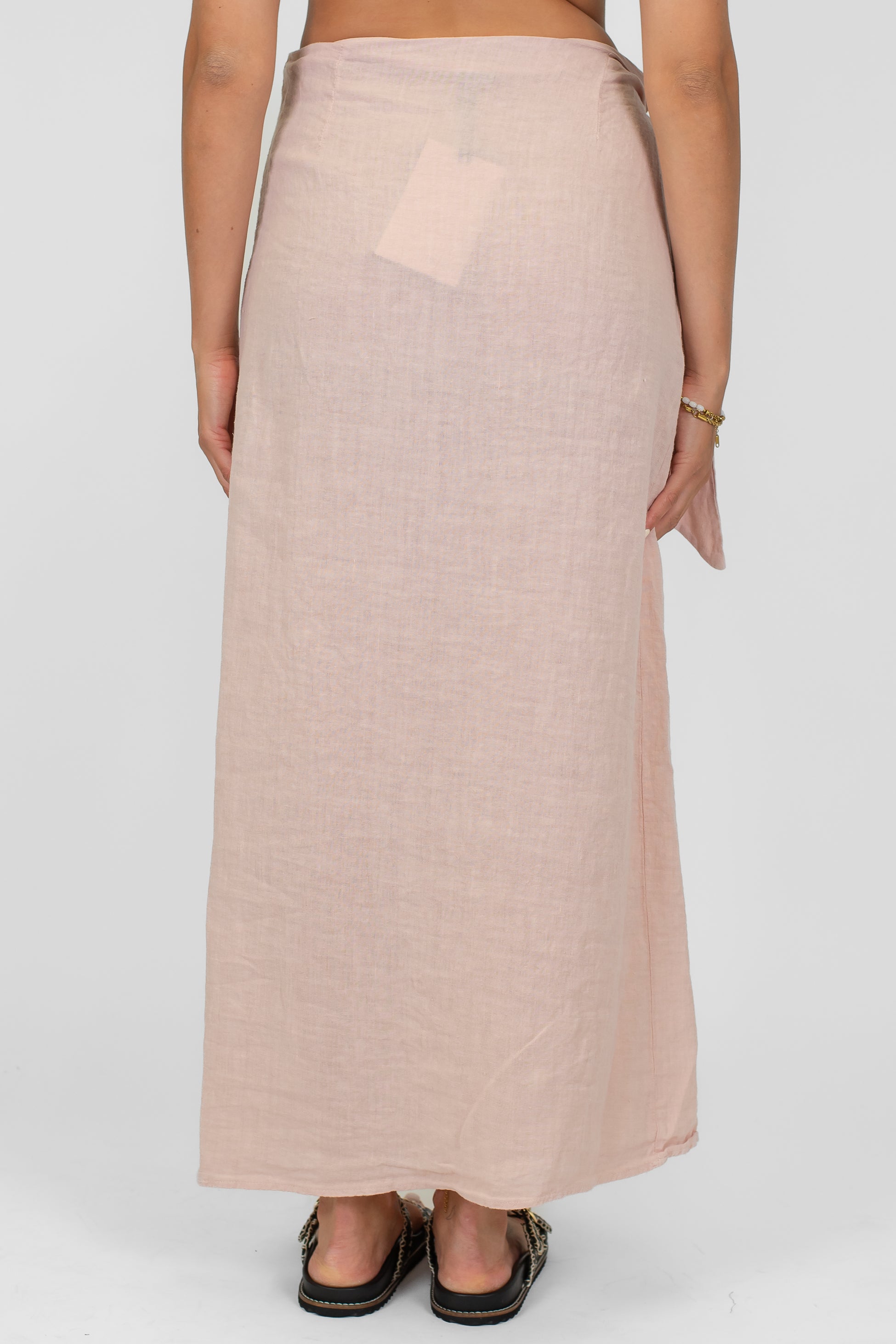 Haveone - Gonna pareo in lino chiusura portafoglio