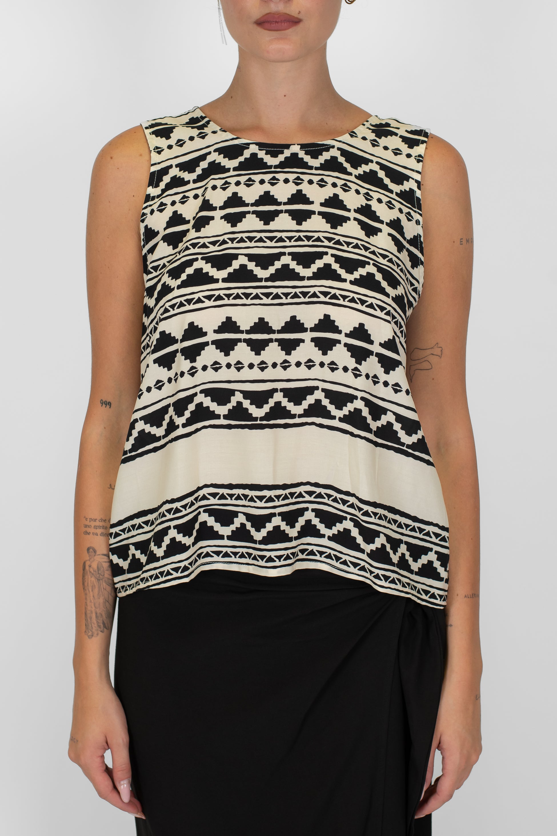 Haveone - Canotta fantasia astratta in viscosa