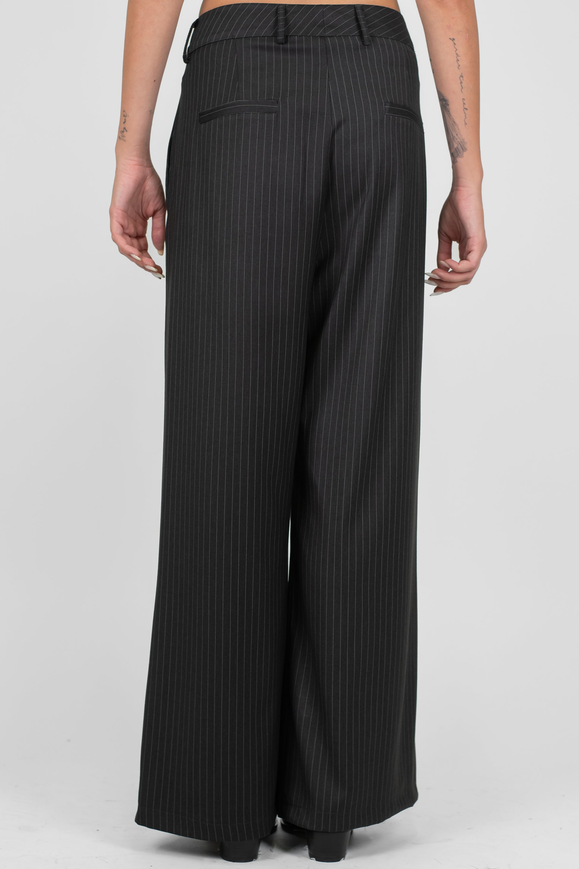 Haveone - Pantalone palazzo gessato