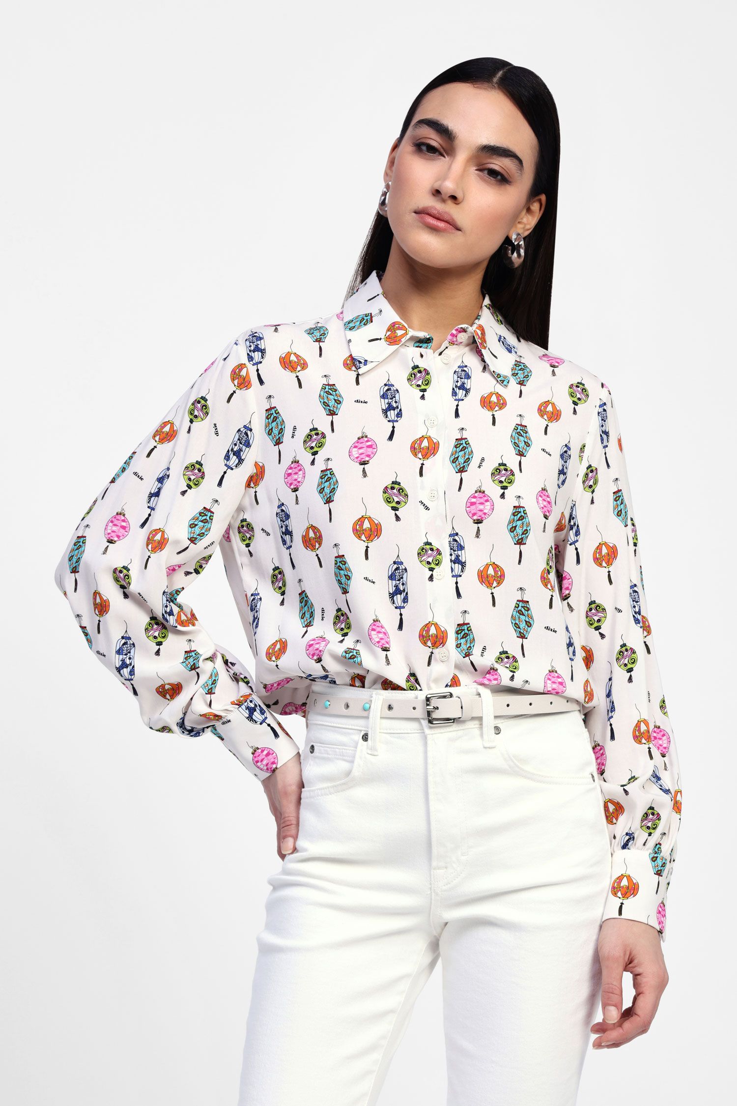 Dixie - Camicia fantasia con colletto