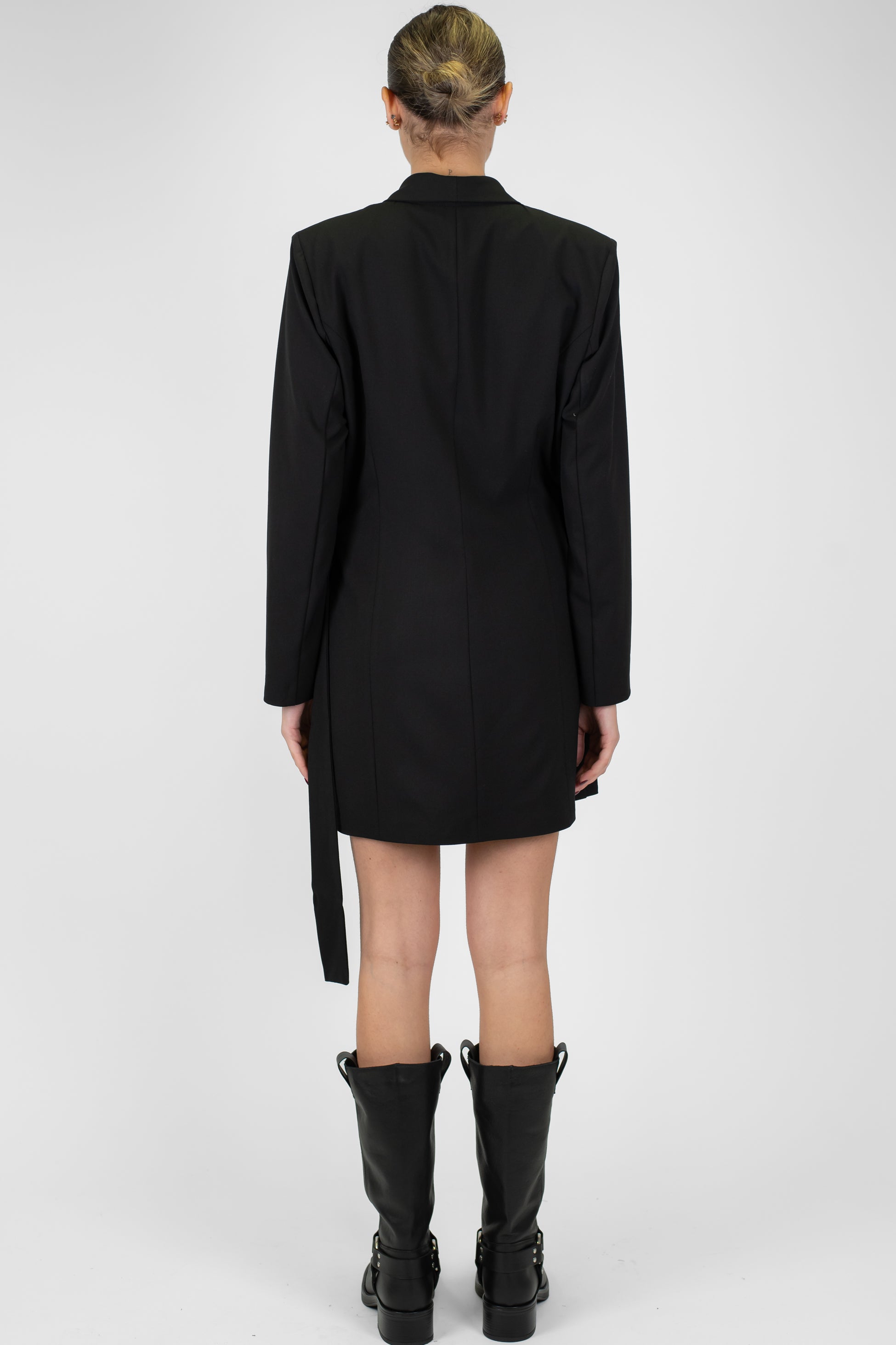 Motel - Abito corto a portafoglio tinta unita