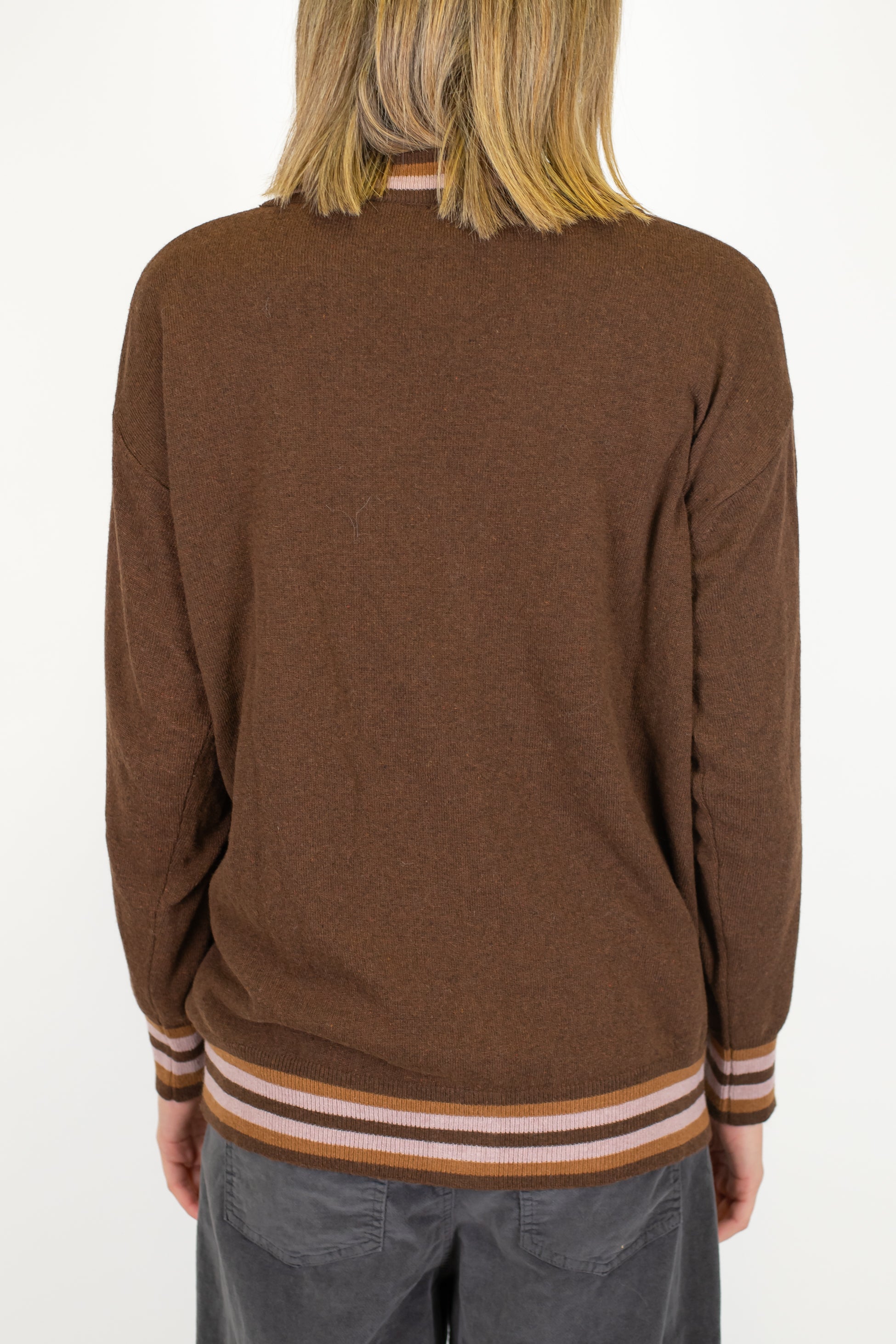 Motel - Cardigan in misto lana/viscosa con rombi