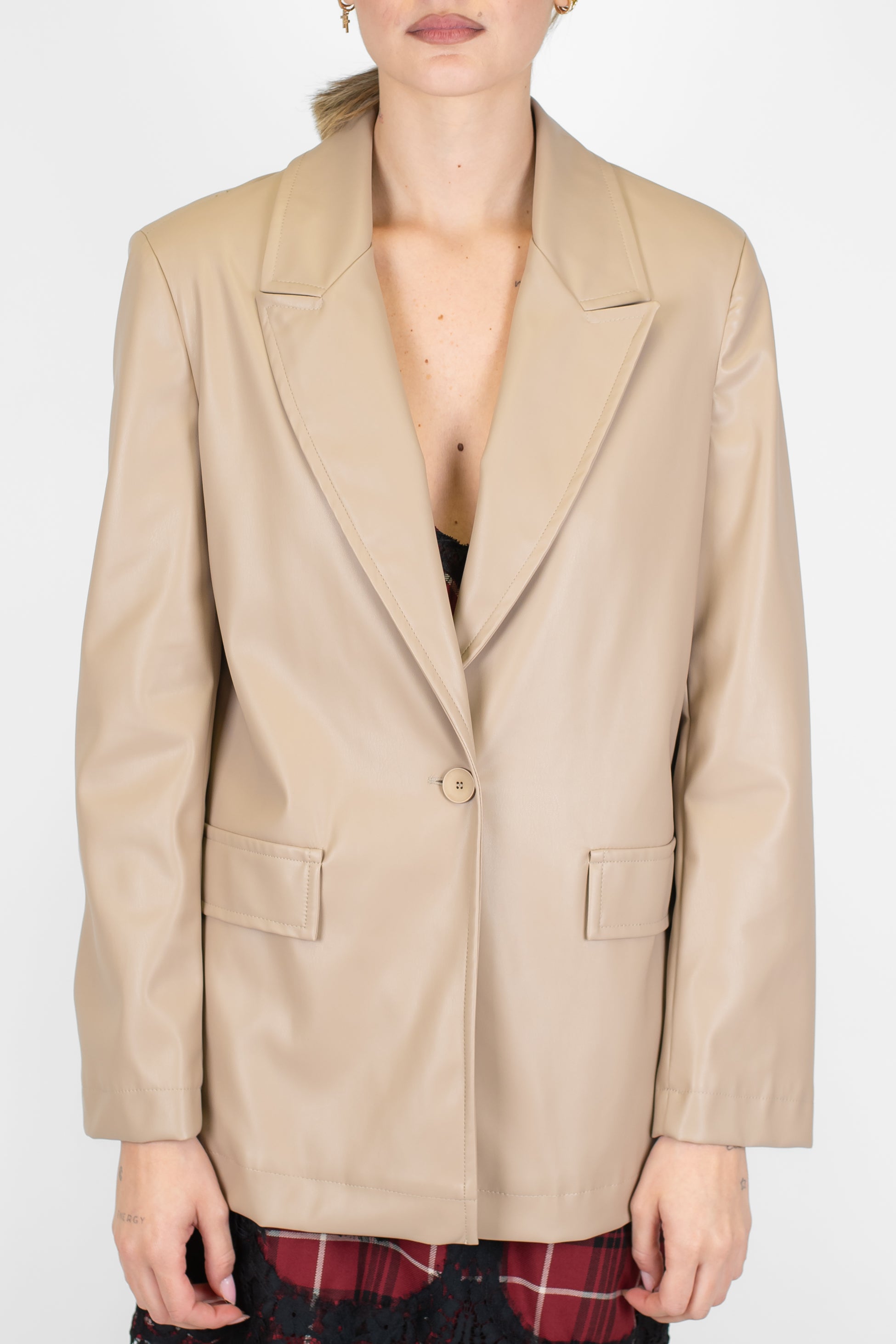 Dixie - Giacca monopetto in ecopelle