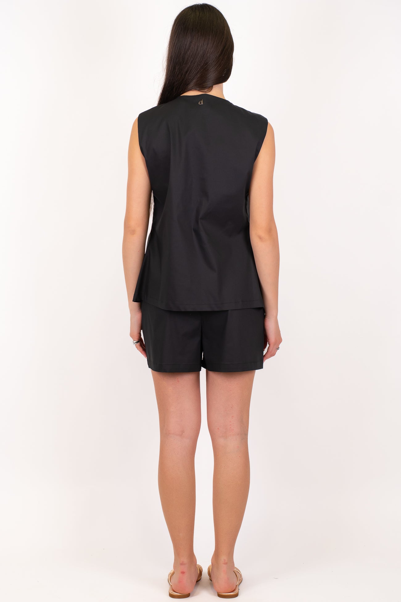 Dixie - Coordinato tre pezzi con giacca giromaniche, top e shorts