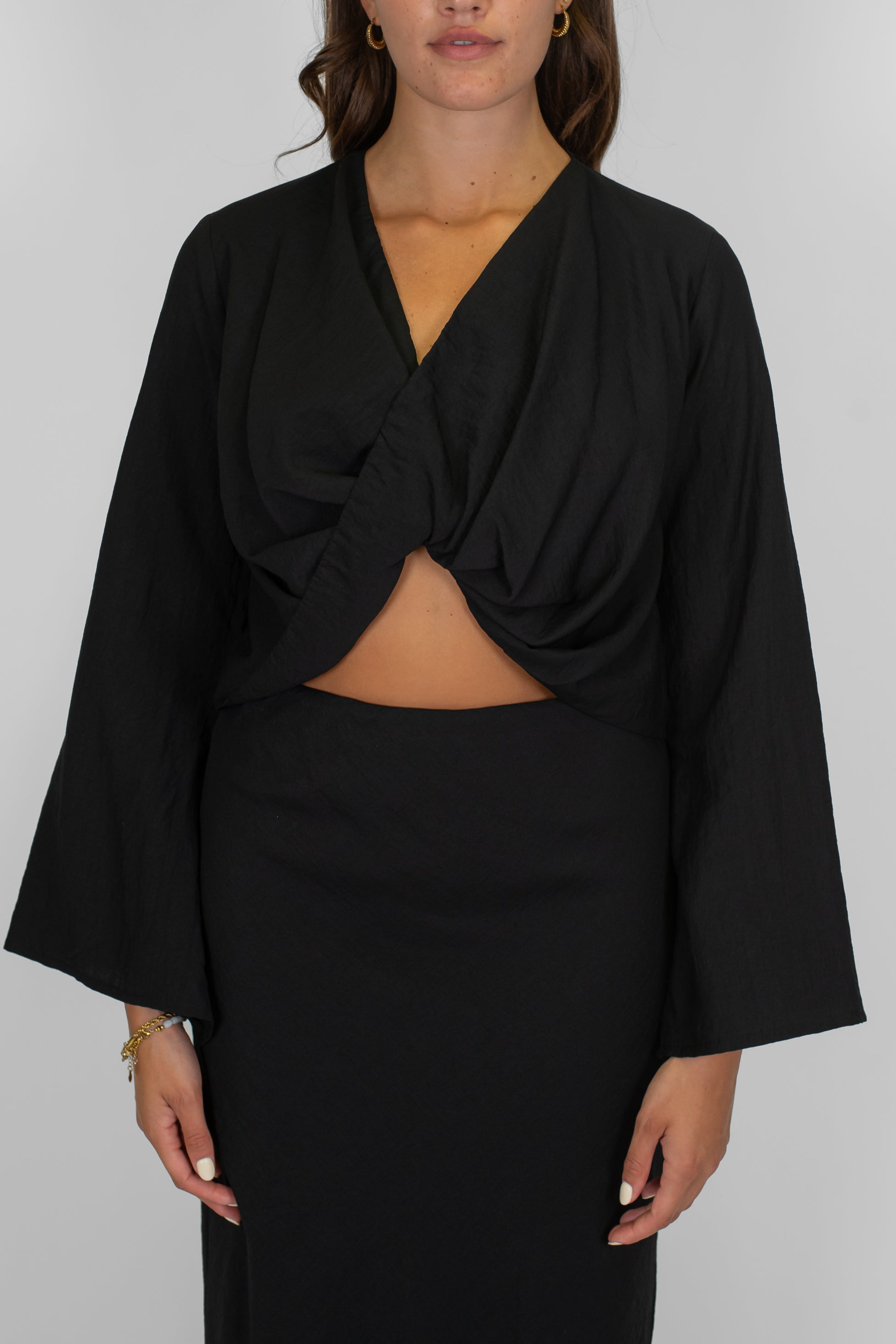 Dixie - Top a maniche lunghe con nodo